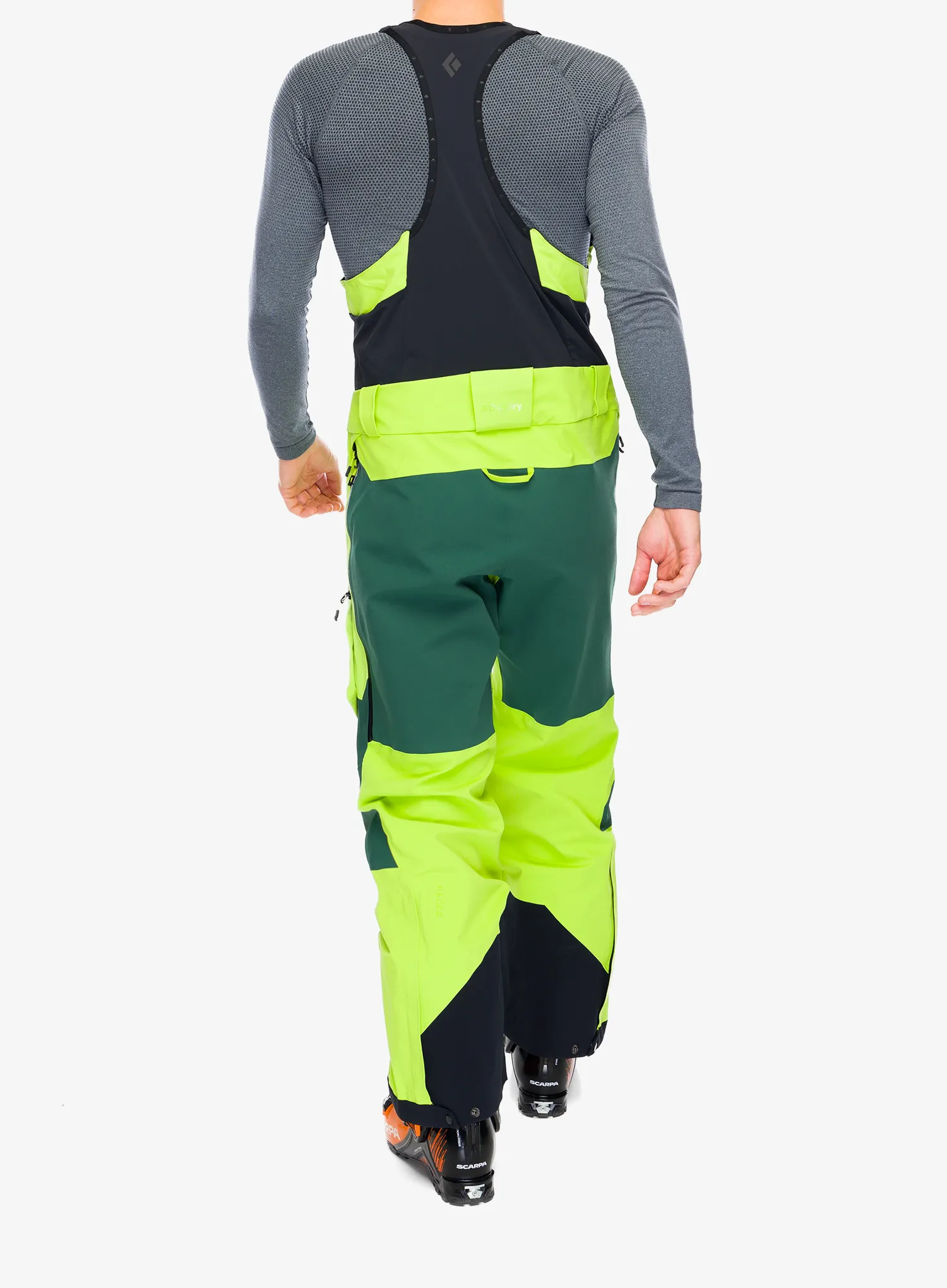 Membránové kalhoty Black Diamond Recon Stretch Pro Bibs - lime green/mountain forest