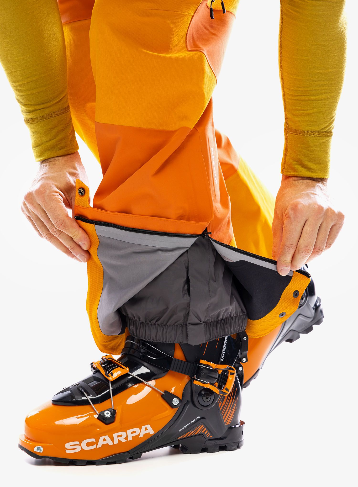 Kalhoty Black Diamond Recon Stretch Pro Bibs - vd orange/flame orange