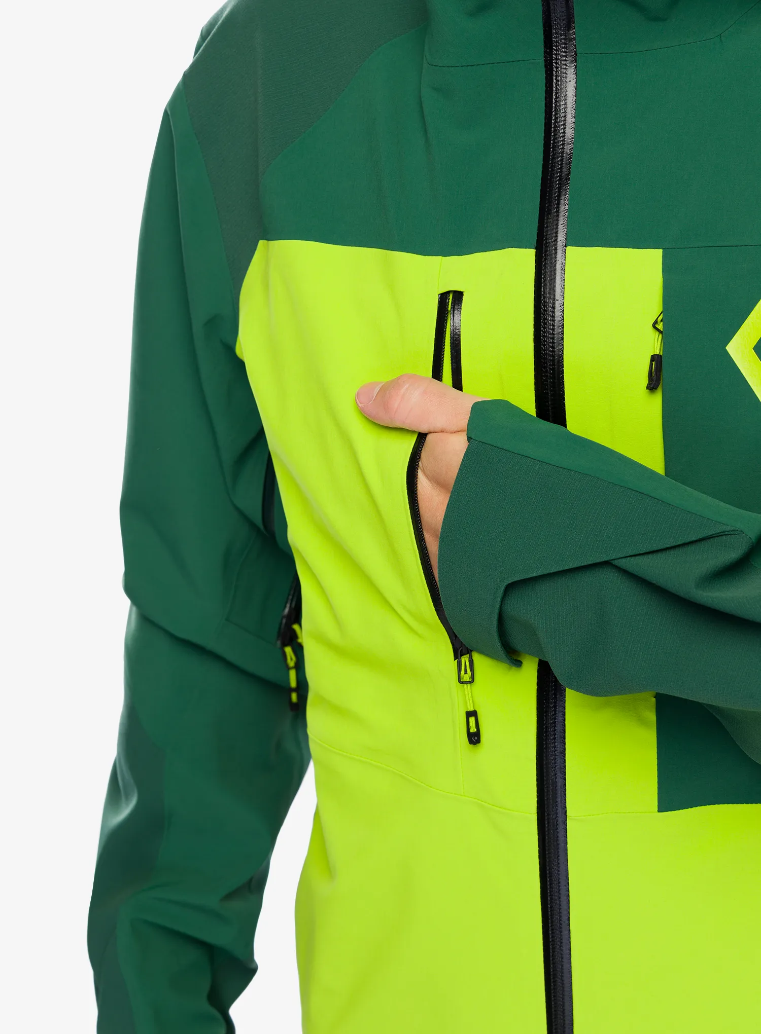 Bunda Black Diamond Recon Stretch Pro Shell - mountain forest/lime green