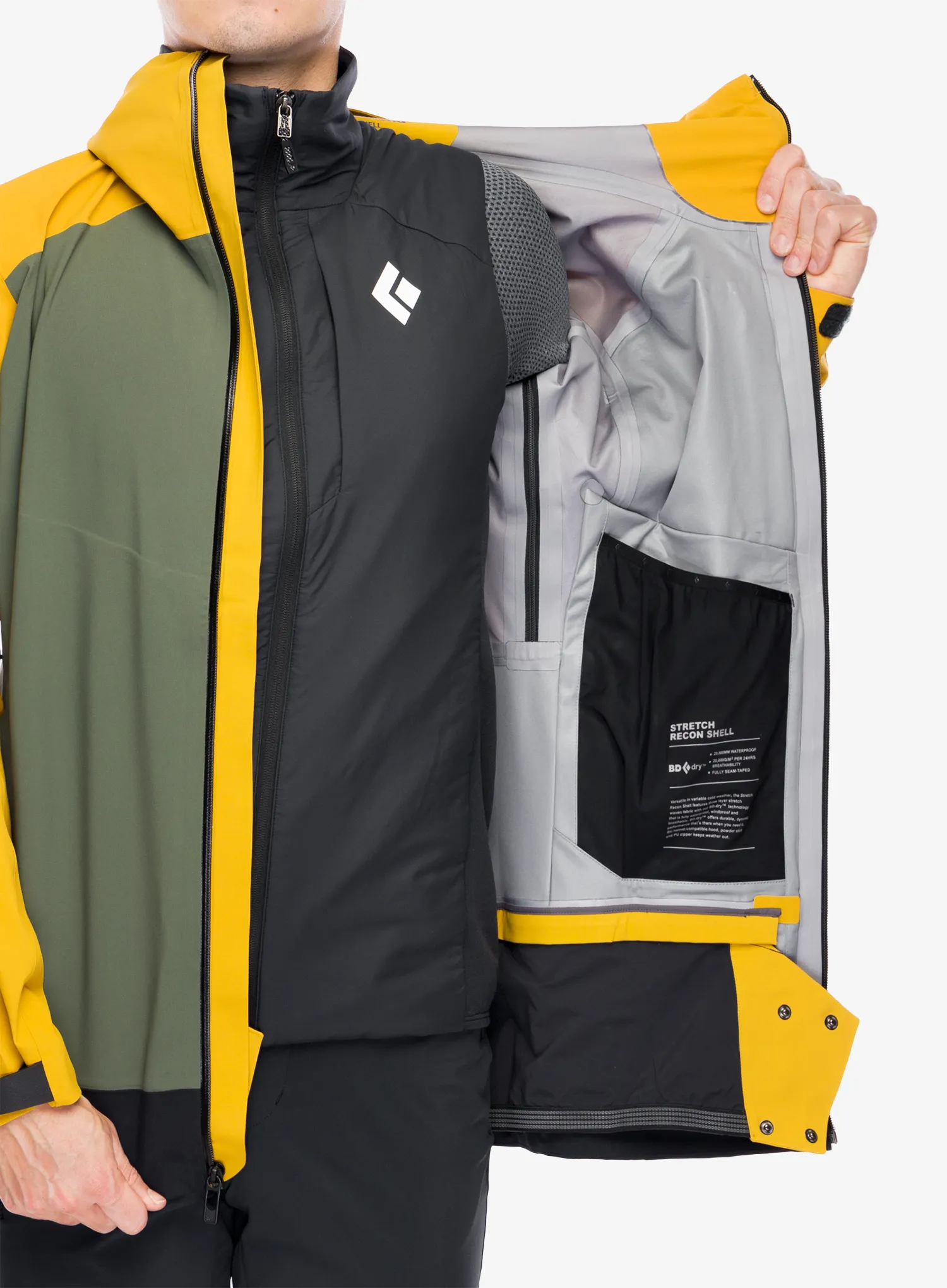Pánská bunda Black Diamond Recon Stretch Ski Shell - amber/tundra/black