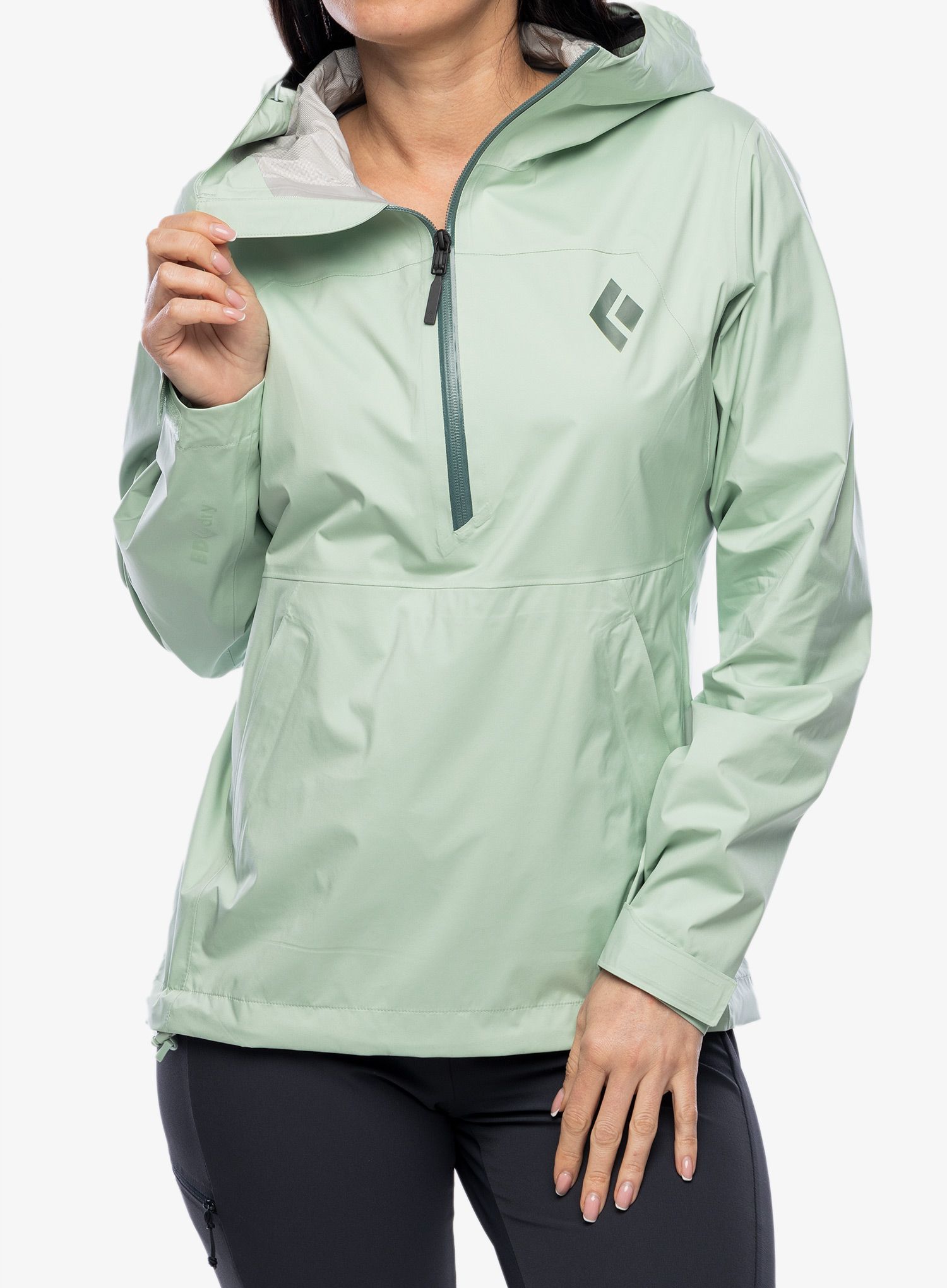 Dámská bunda do deště Black Diamond Stormline Stretch Anorak - foam green