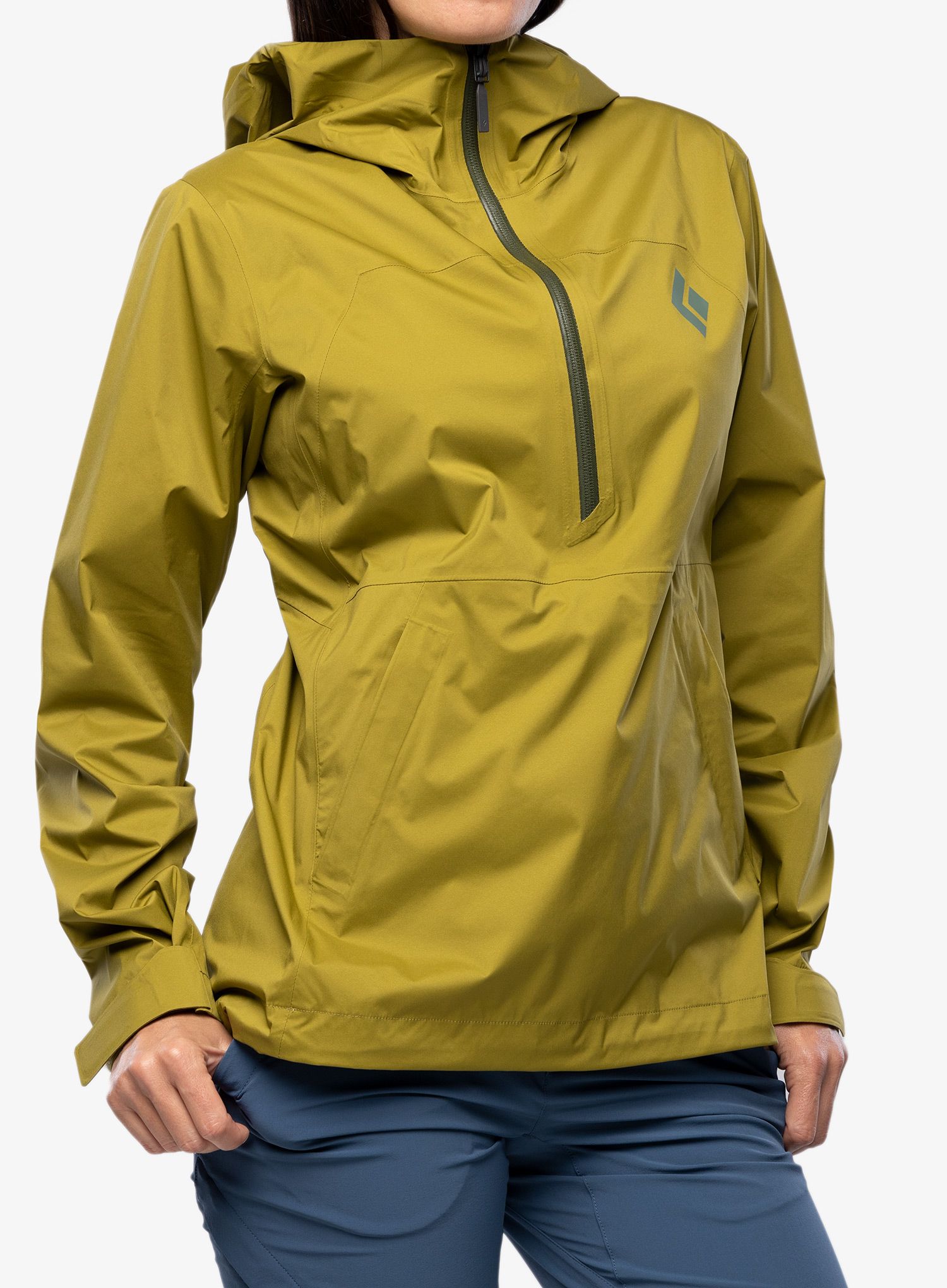 Dámská bunda do deště Black Diamond Stormline Stretch Anorak - camp green