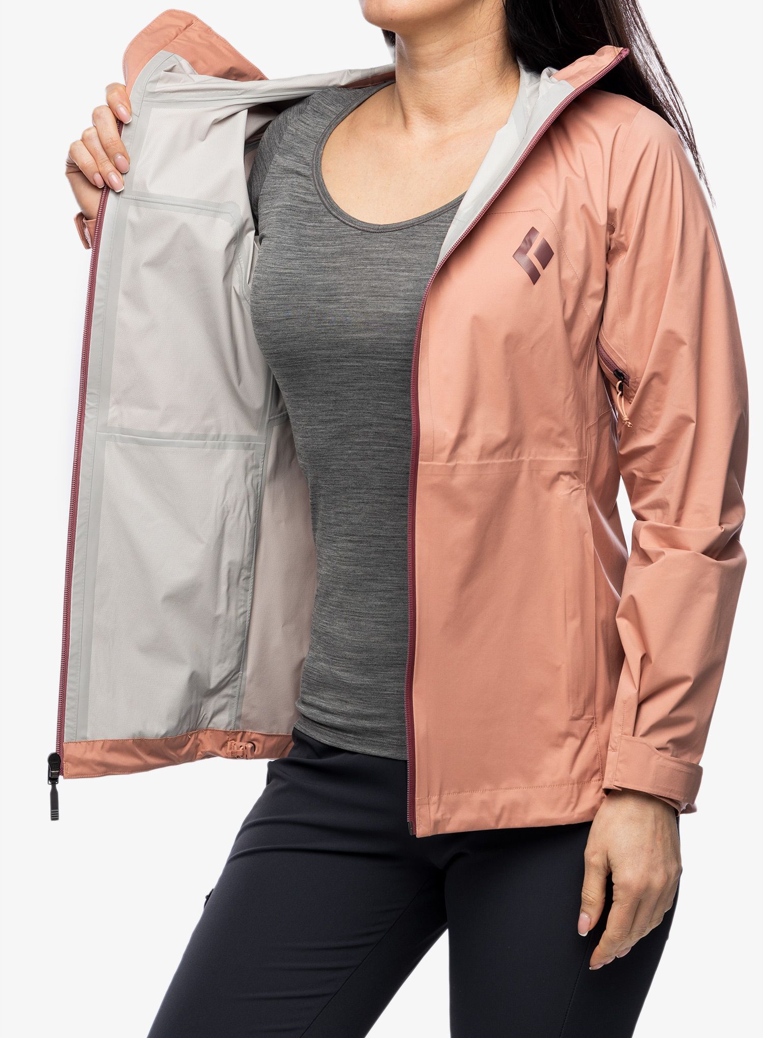 Dámská bunda Black Diamond Stormline Stretch Rain Shell - chalk pink