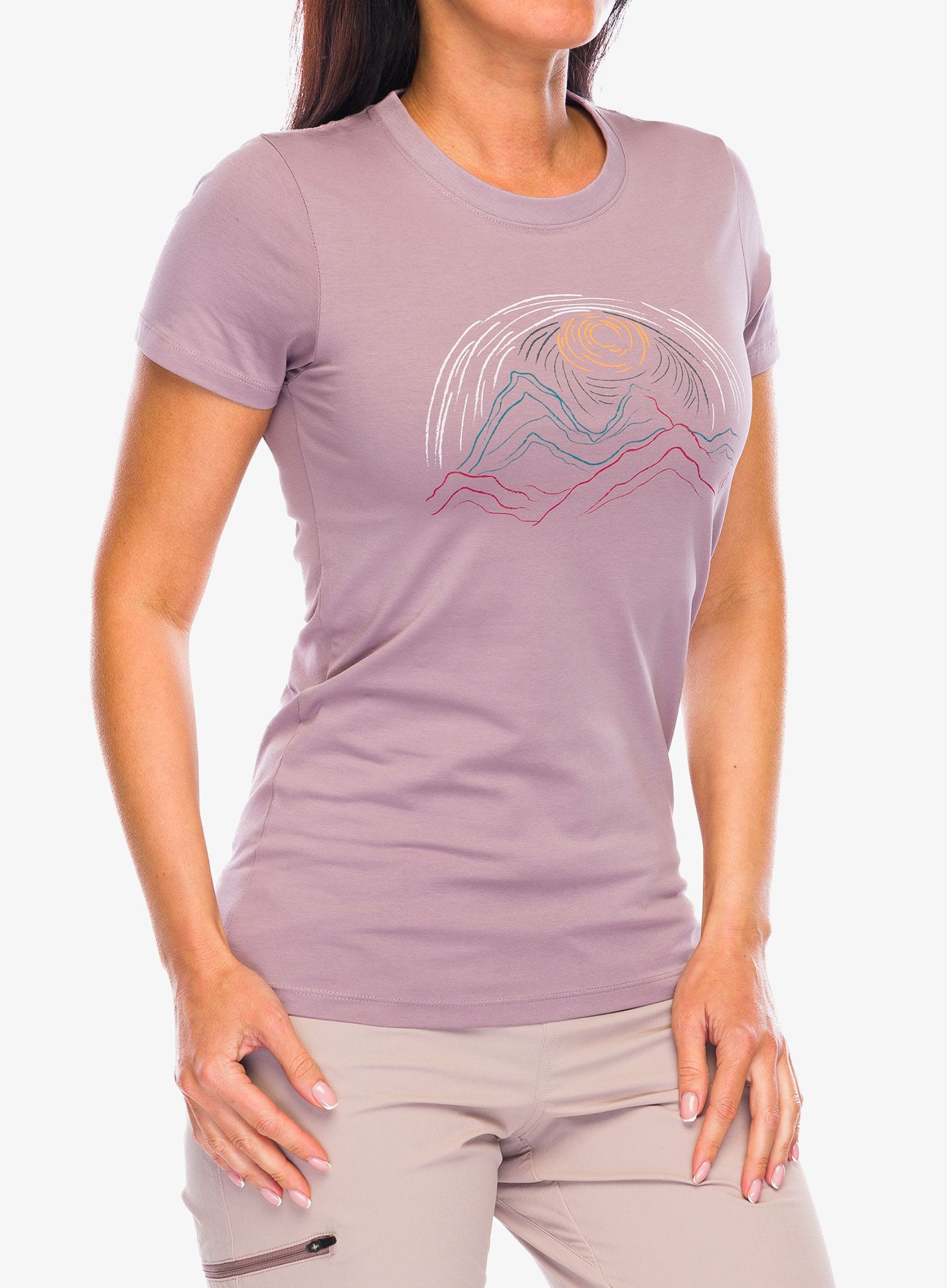 Dámské tričko Black Diamond Summit Scribble Tee - wood violet