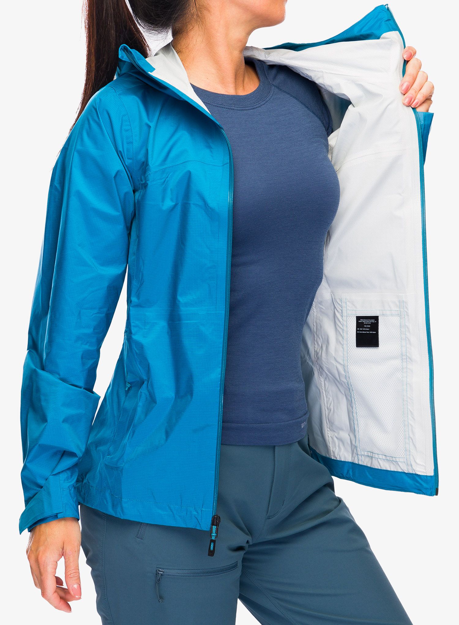 Dámská bunda Black Diamond Treeline Rain Shell - azul