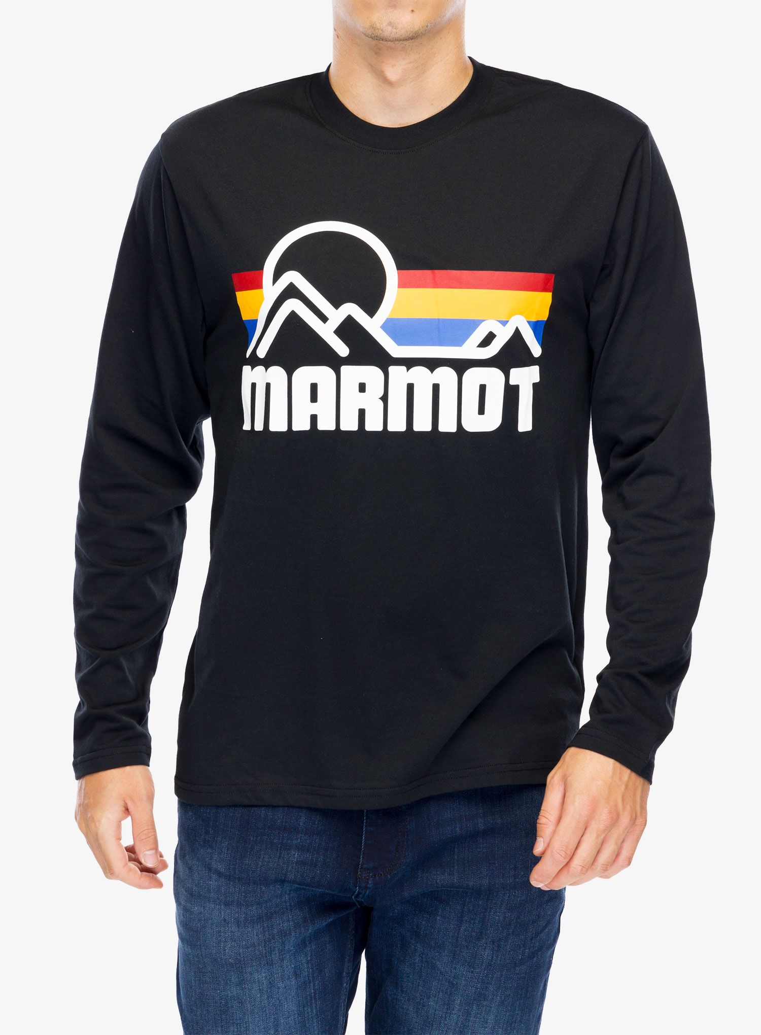 Mikina Marmot Coastal Tee LS - black/multi