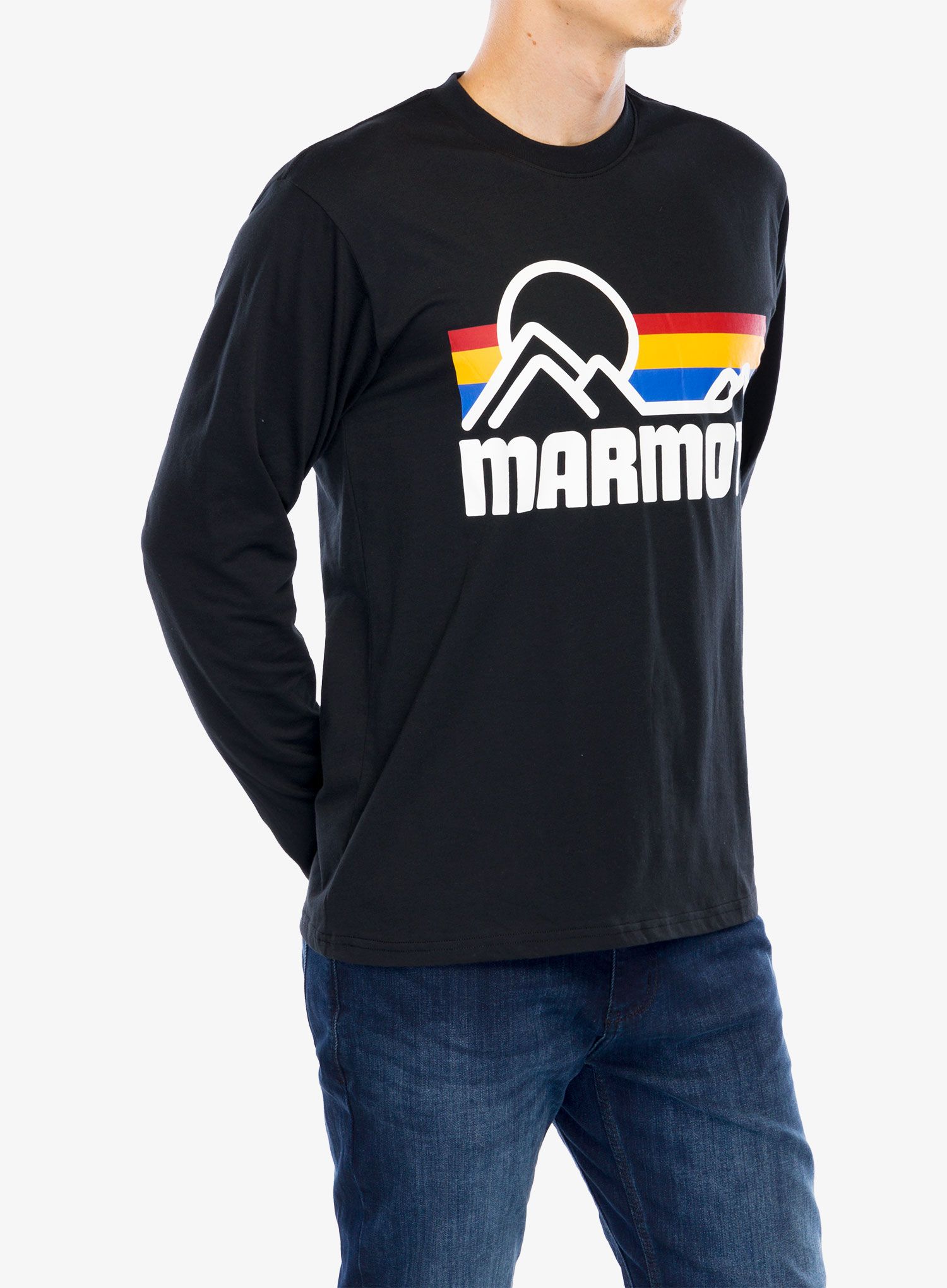 Mikina Marmot Coastal Tee LS - black/multi
