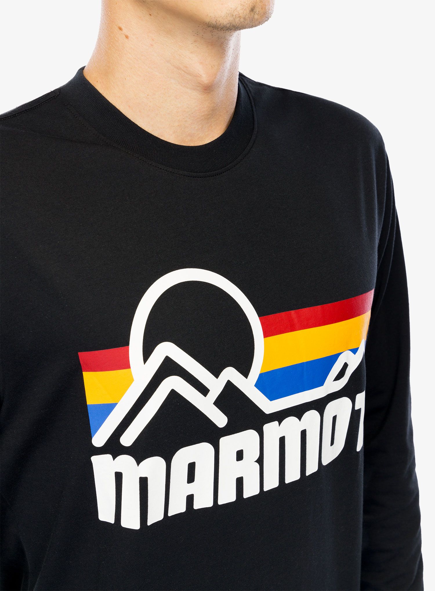 Mikina Marmot Coastal Tee LS - black/multi