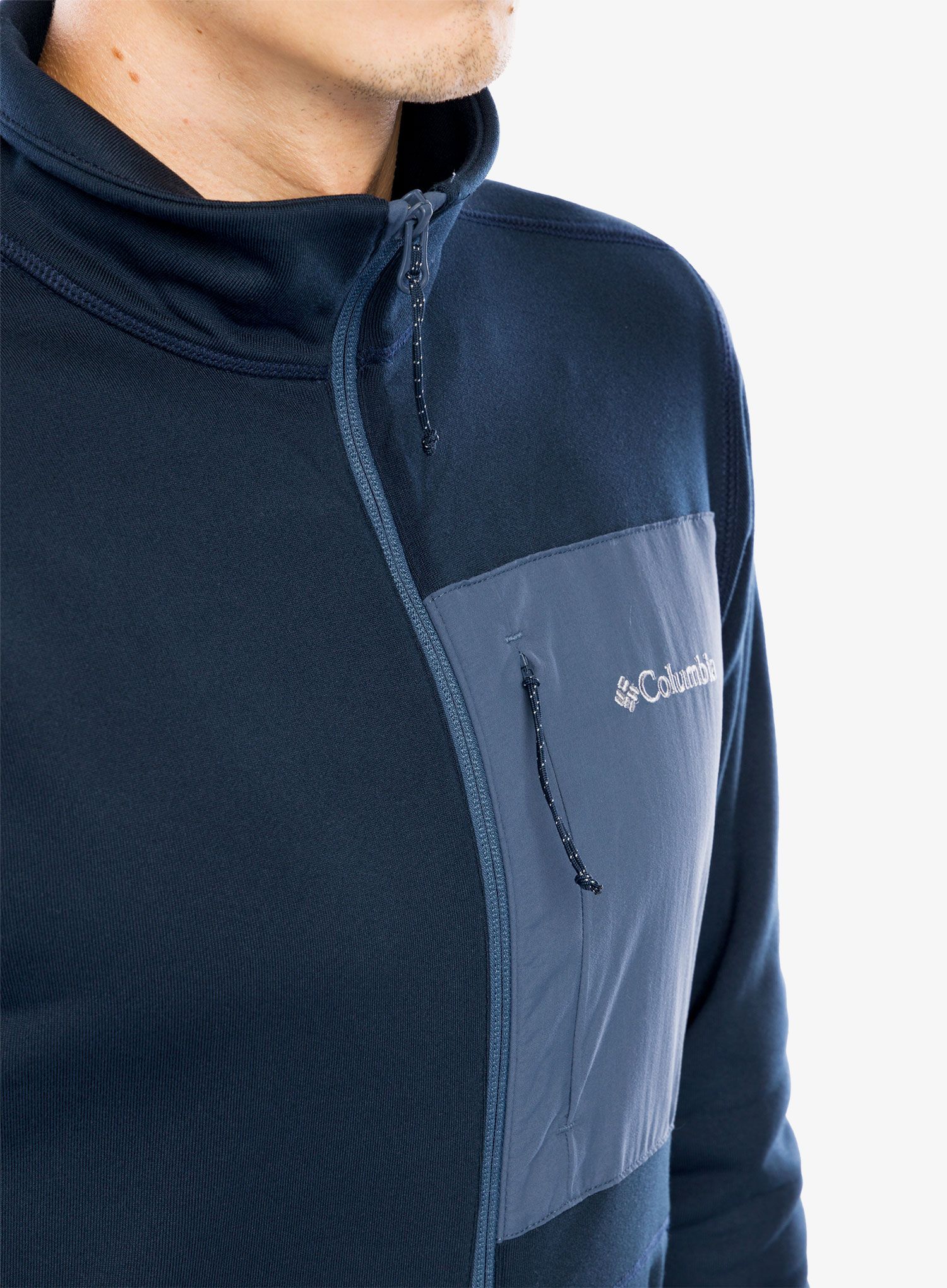Mikina bez kapuce Columbia Hike Full Zip - collegiate navy/mountain blue