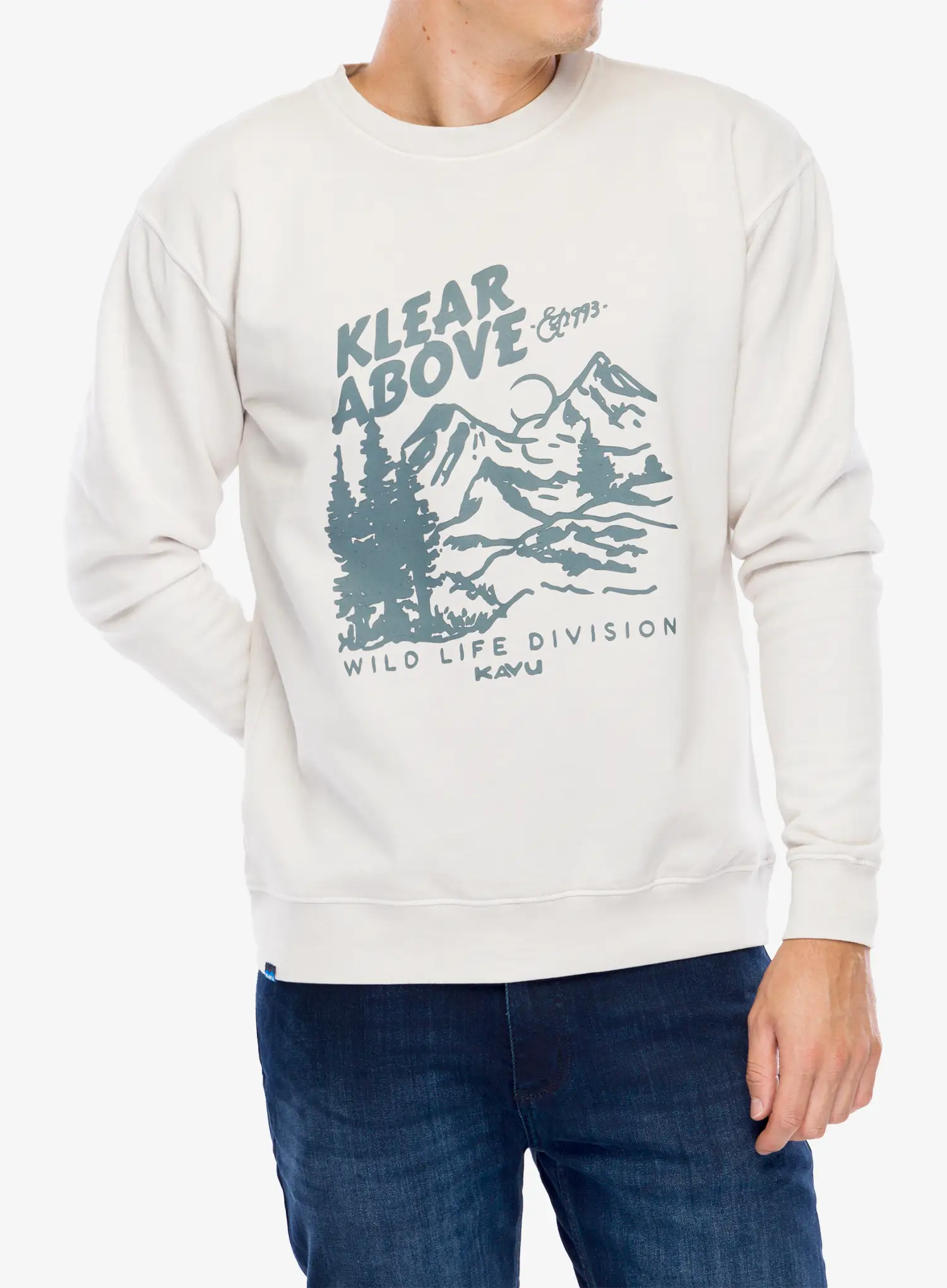 Mikina bez kapuce Kavu Core Crew - oatmeal
