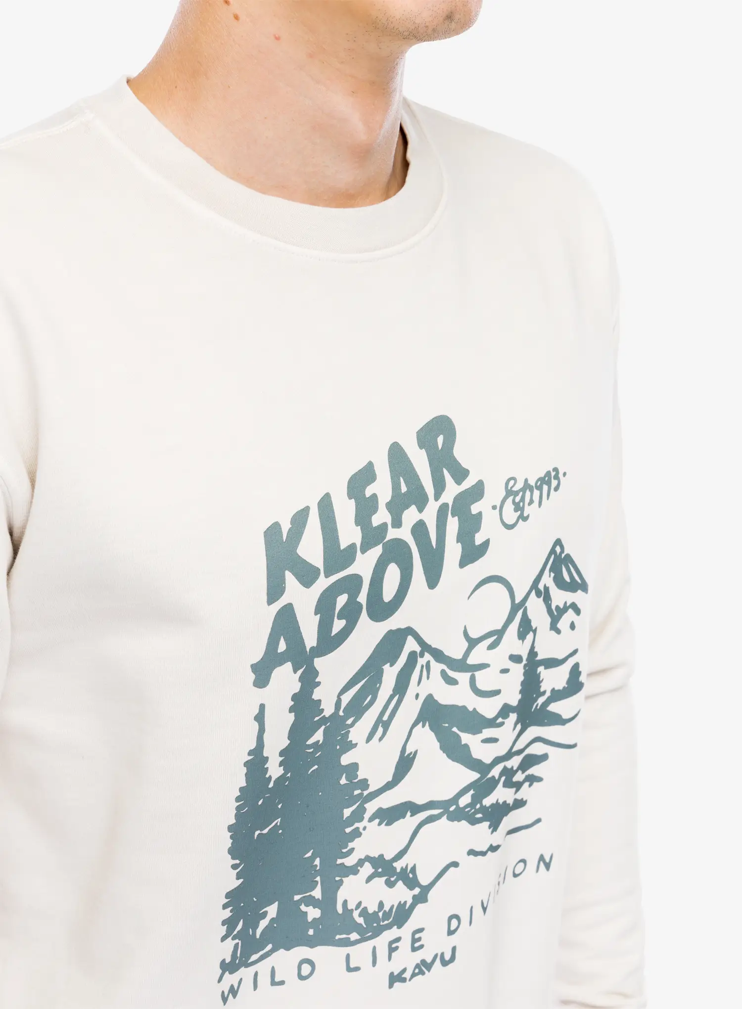 Mikina bez kapuce Kavu Core Crew - oatmeal