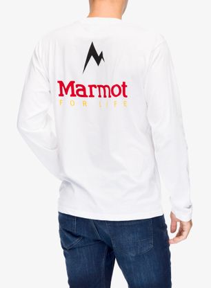 Mikina bez kapuce Marmot For Life Tee LS - white