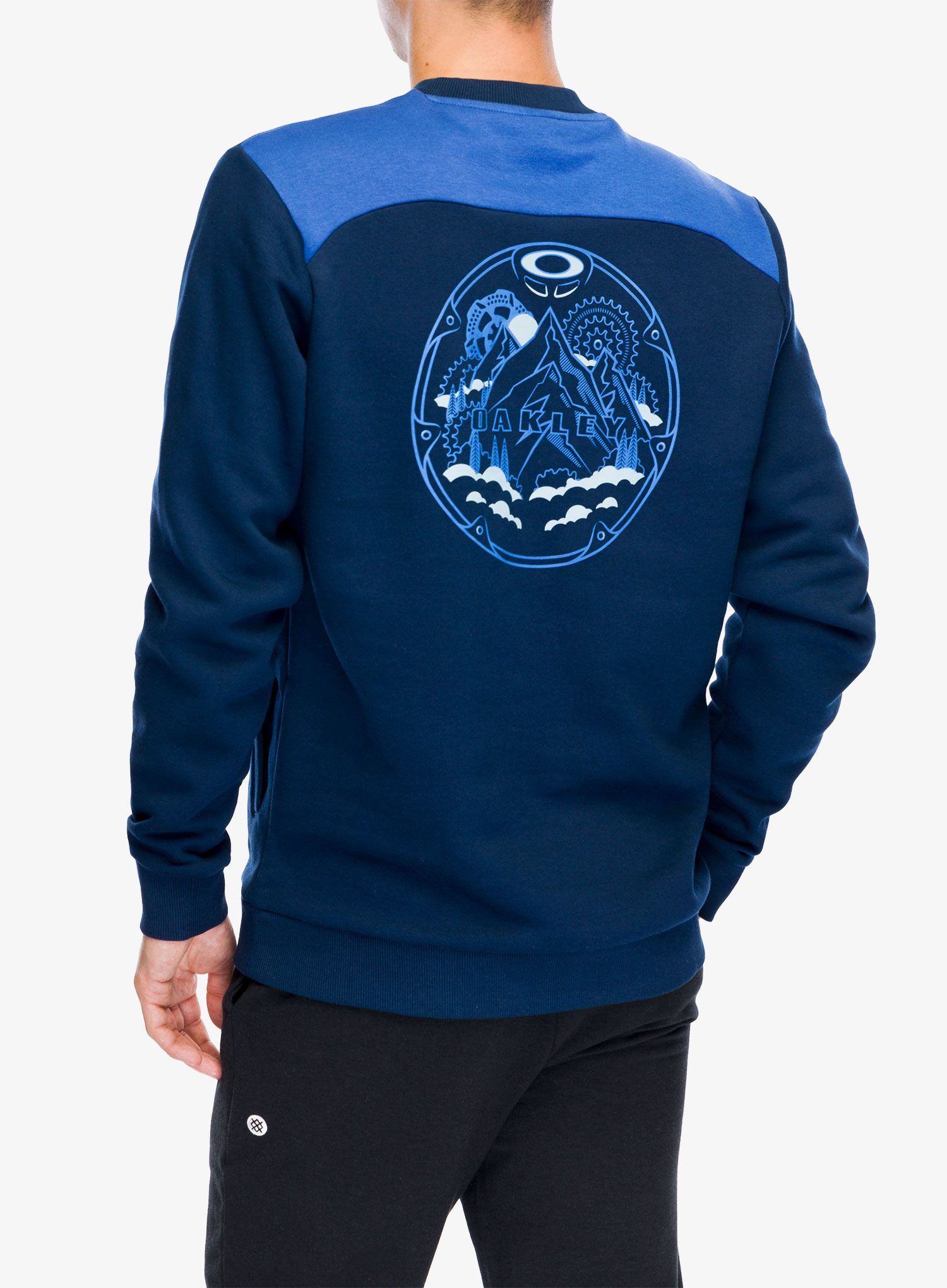Mikina bez kapuce Oakley Rings Mountain Sweatshirt - team navy