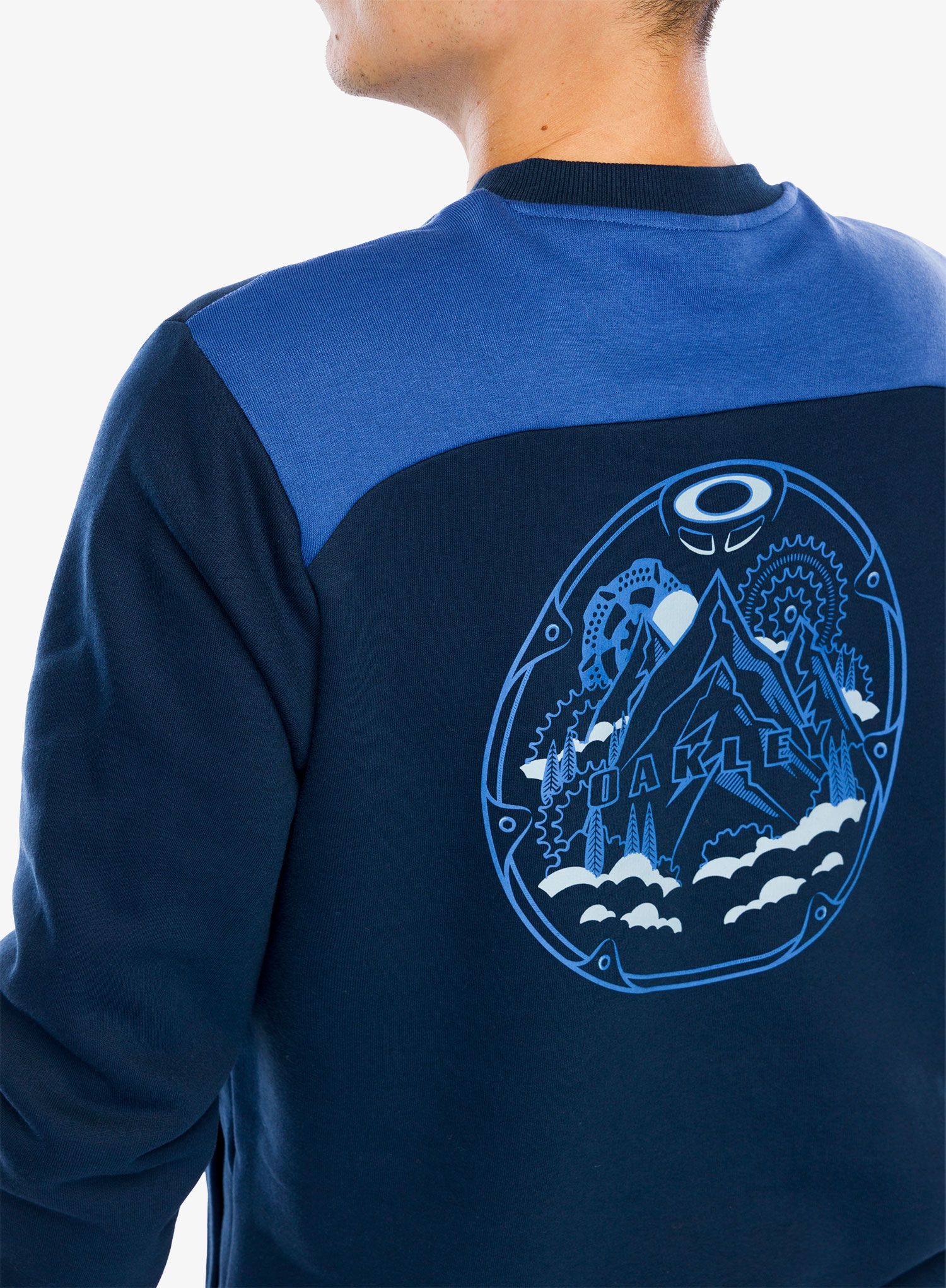 Mikina bez kapuce Oakley Rings Mountain Sweatshirt - team navy