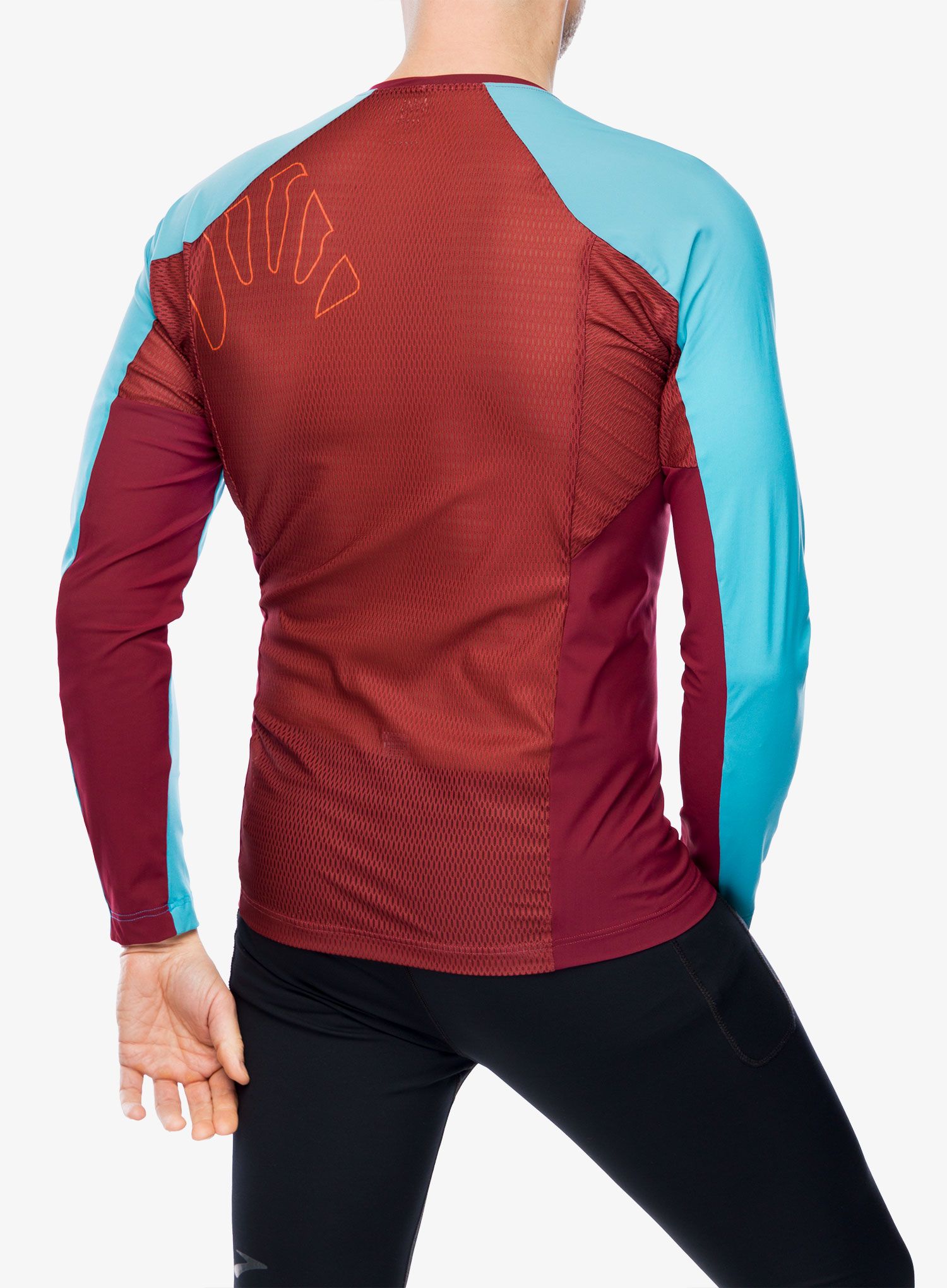 Mikina na běhání Karpos Lavaredo Jersey LS - pomegranade/larkspur