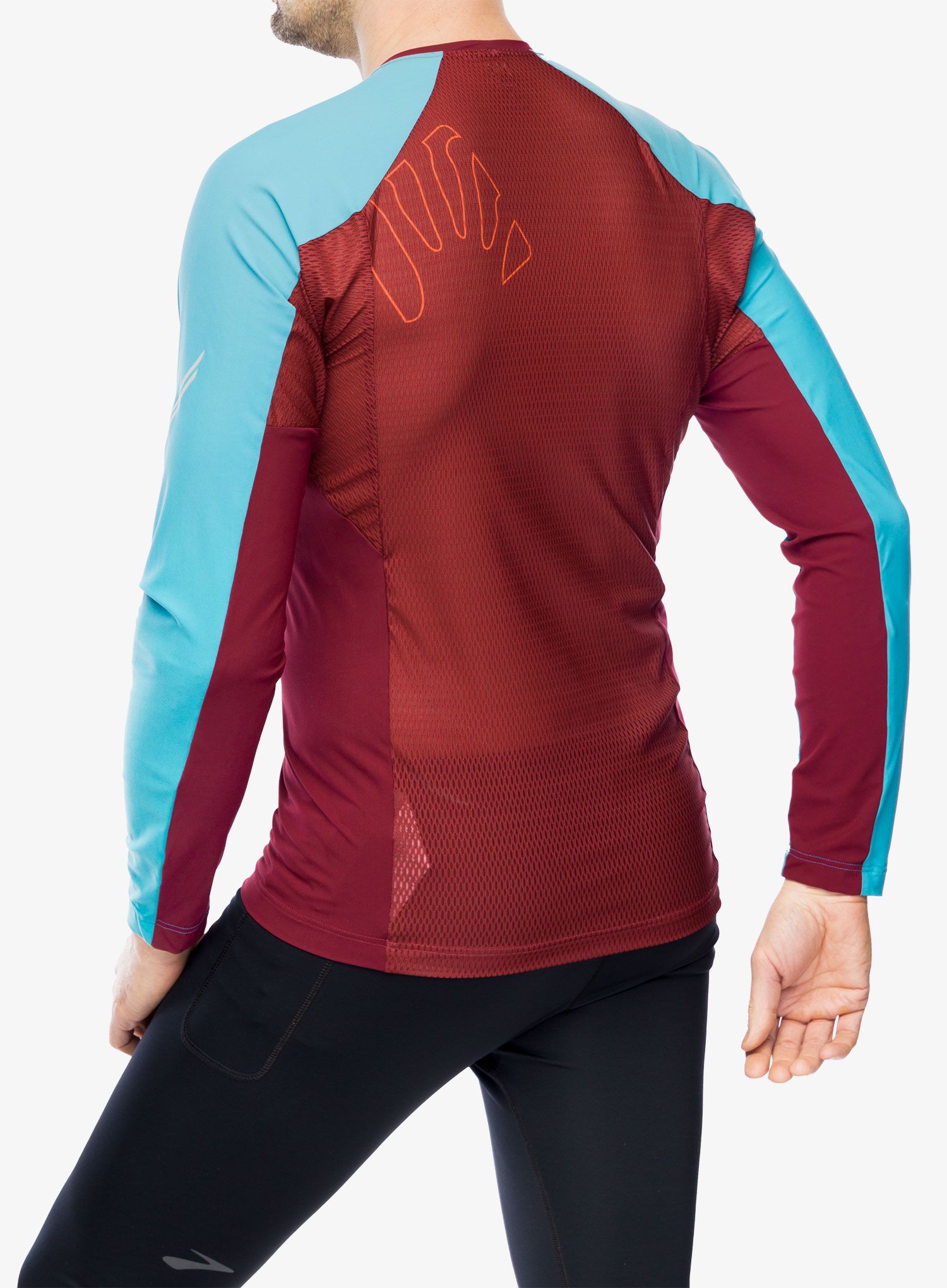 Mikina na běhání Karpos Lavaredo Jersey LS - pomegranade/larkspur
