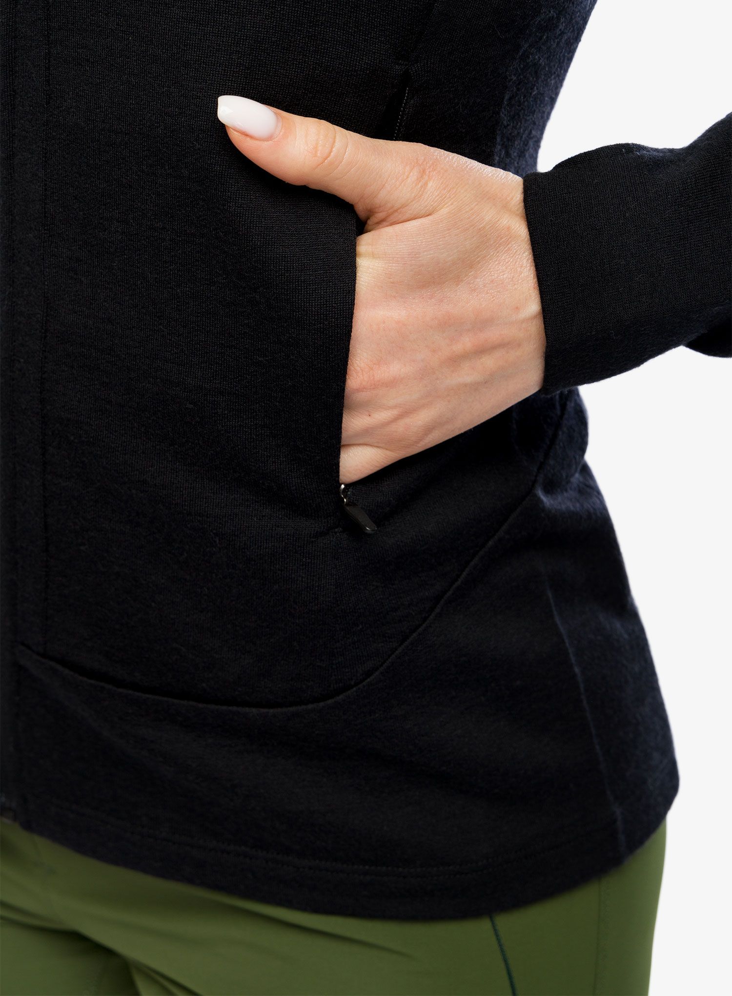 Dámská mikina Icebreaker Merino 260 Quantum IV LS Zip Hoodie - black