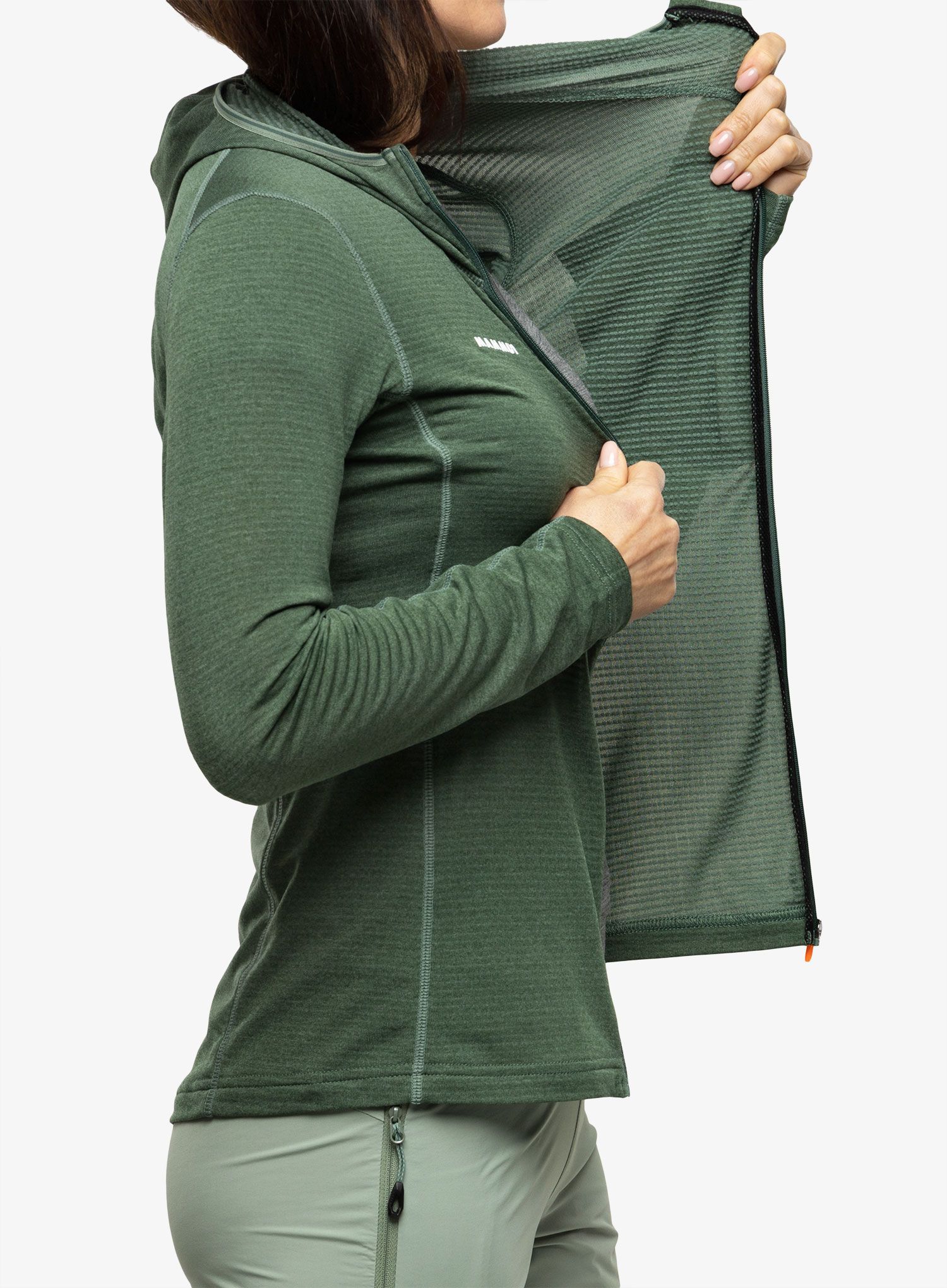 Dámská mikina Mammut Aenergy Light ML Hooded Jacket - dark jade