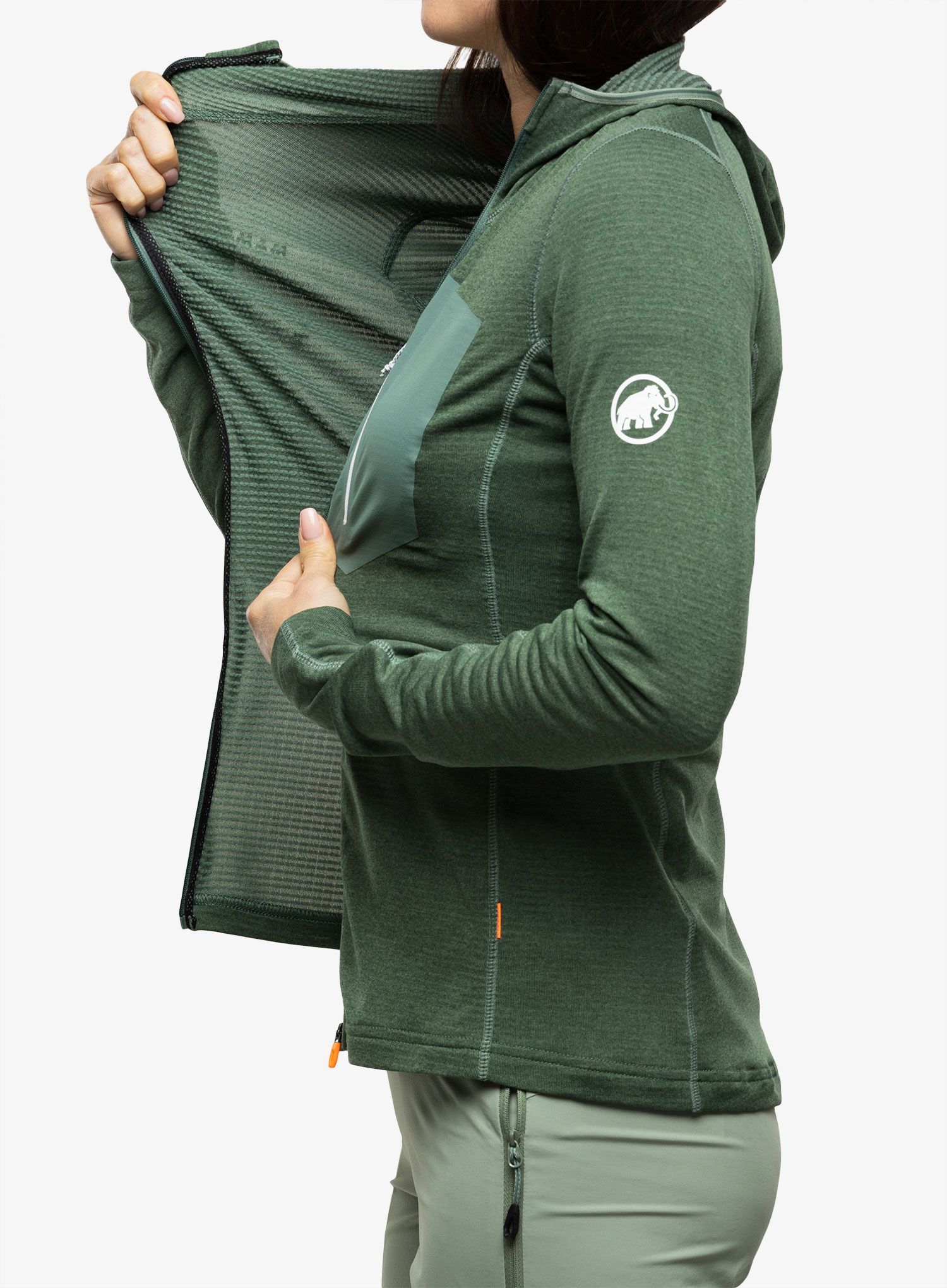 Dámská mikina Mammut Aenergy Light ML Hooded Jacket - dark jade
