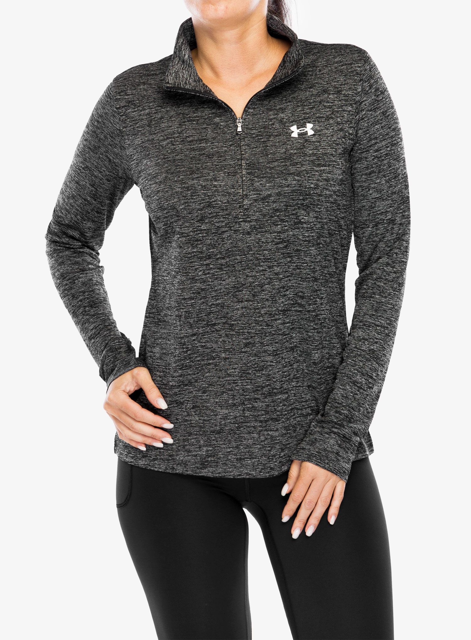 Dámská mikina Under Armour UA Tech Twist 1/2 Zip - black/white