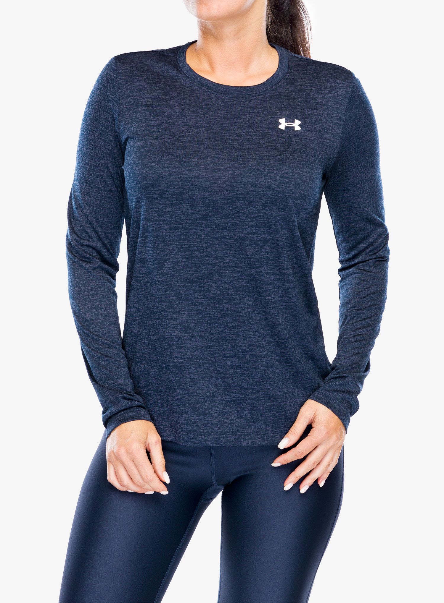 Dámská mikina Under Armour UA Tech Twist Crew LS - midnight navy/white