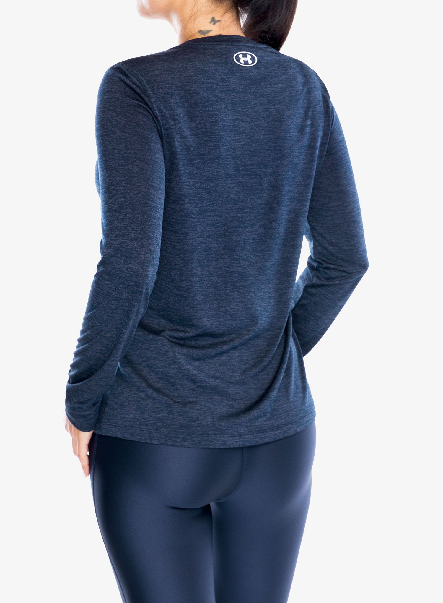 Dámská mikina Under Armour UA Tech Twist Crew LS - midnight navy/white