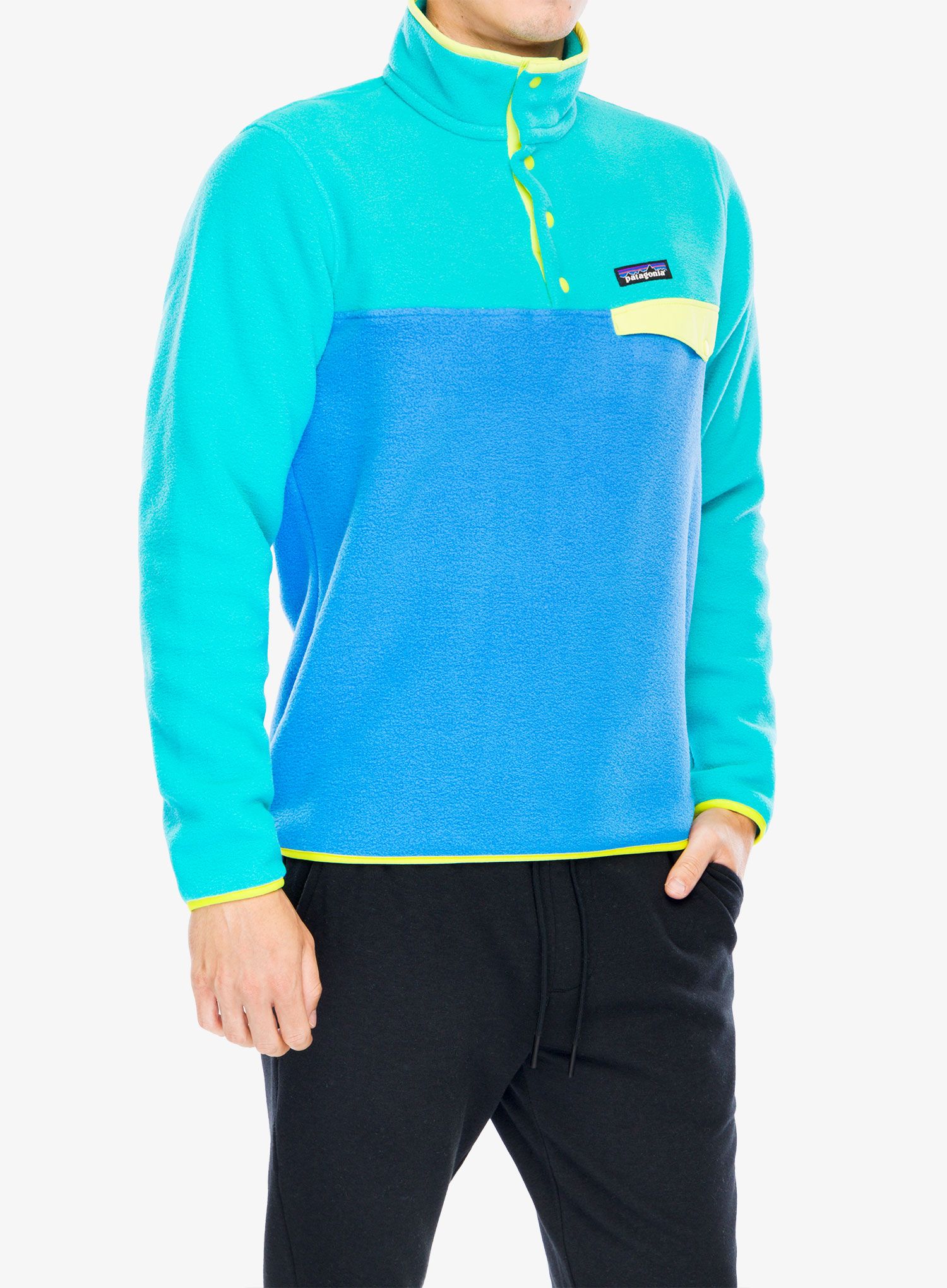 Fleece mikina Patagonia Lightweight Synch Snap-T Pullover - vessel blue