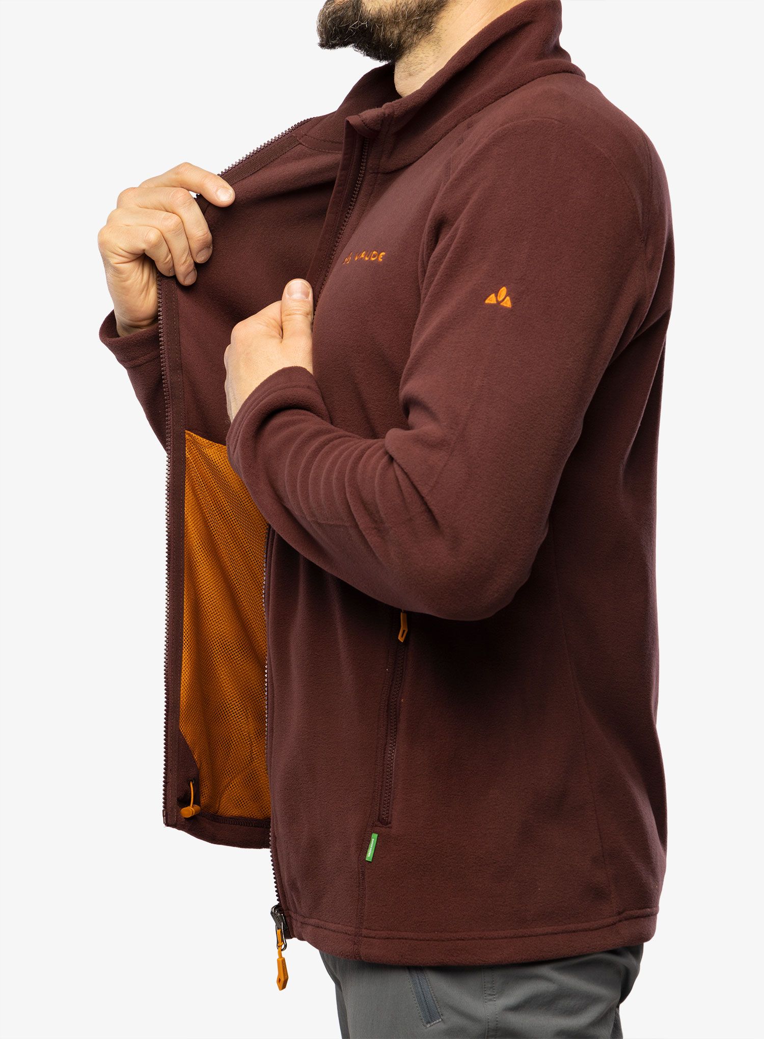 Fleece mikina Vaude Rosemoor Fleece Jacket II - dark oak