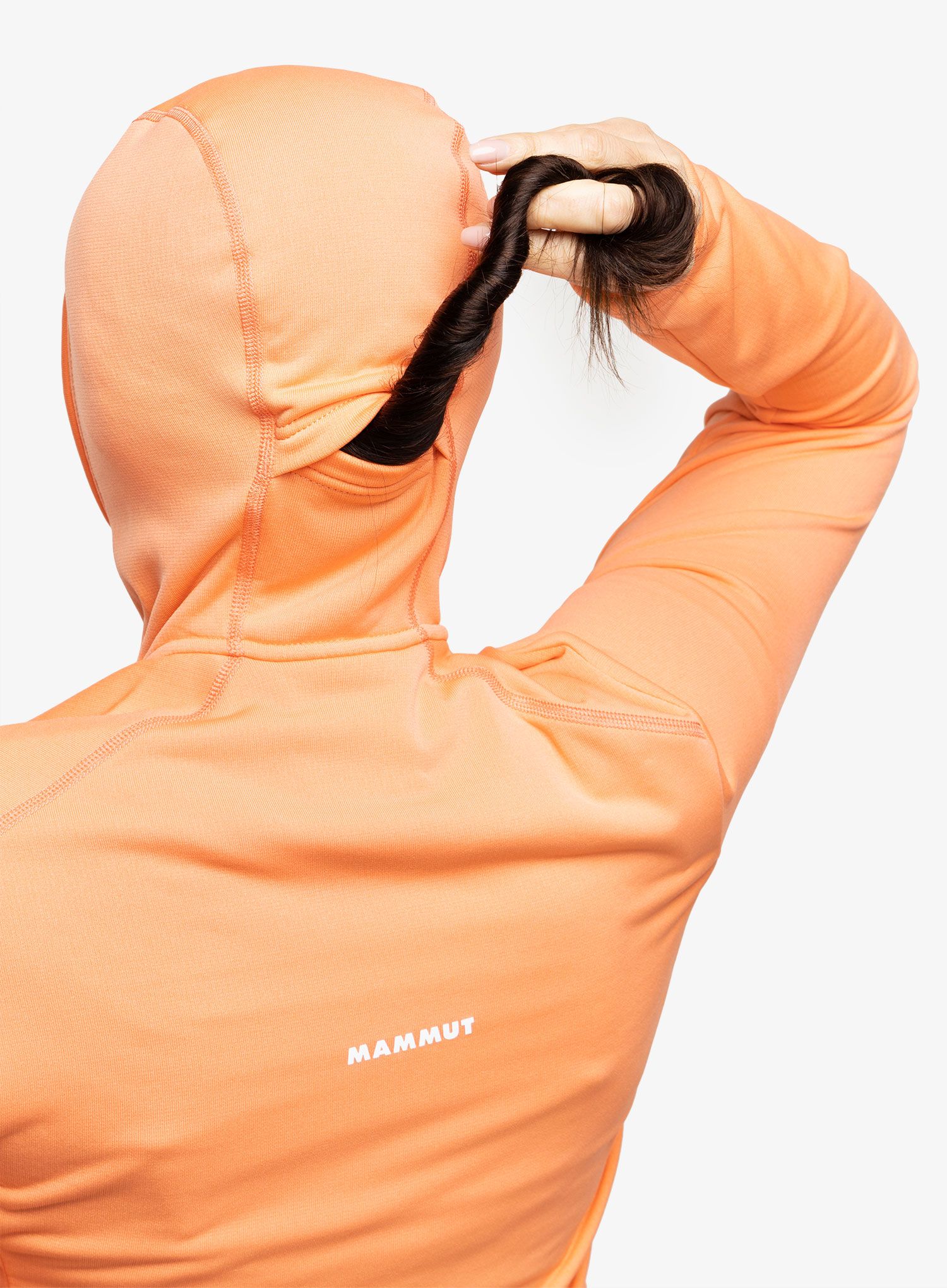 Fleece mikina dámská Mammut Aconcagua Light ML Hooded Jacket - salmon