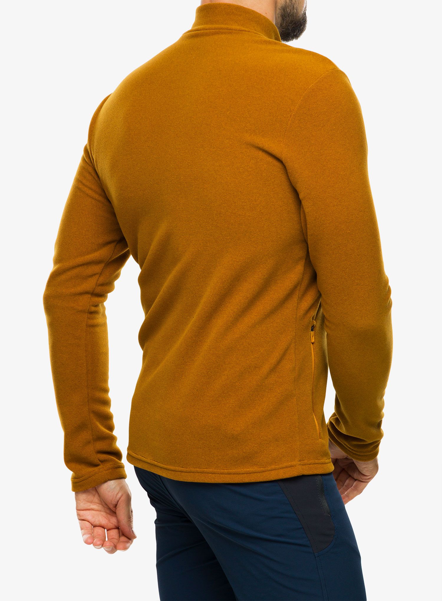 Fleece mikina pánská Odlo Roy Mid Layer Full Zip - honey ginger/monks robe