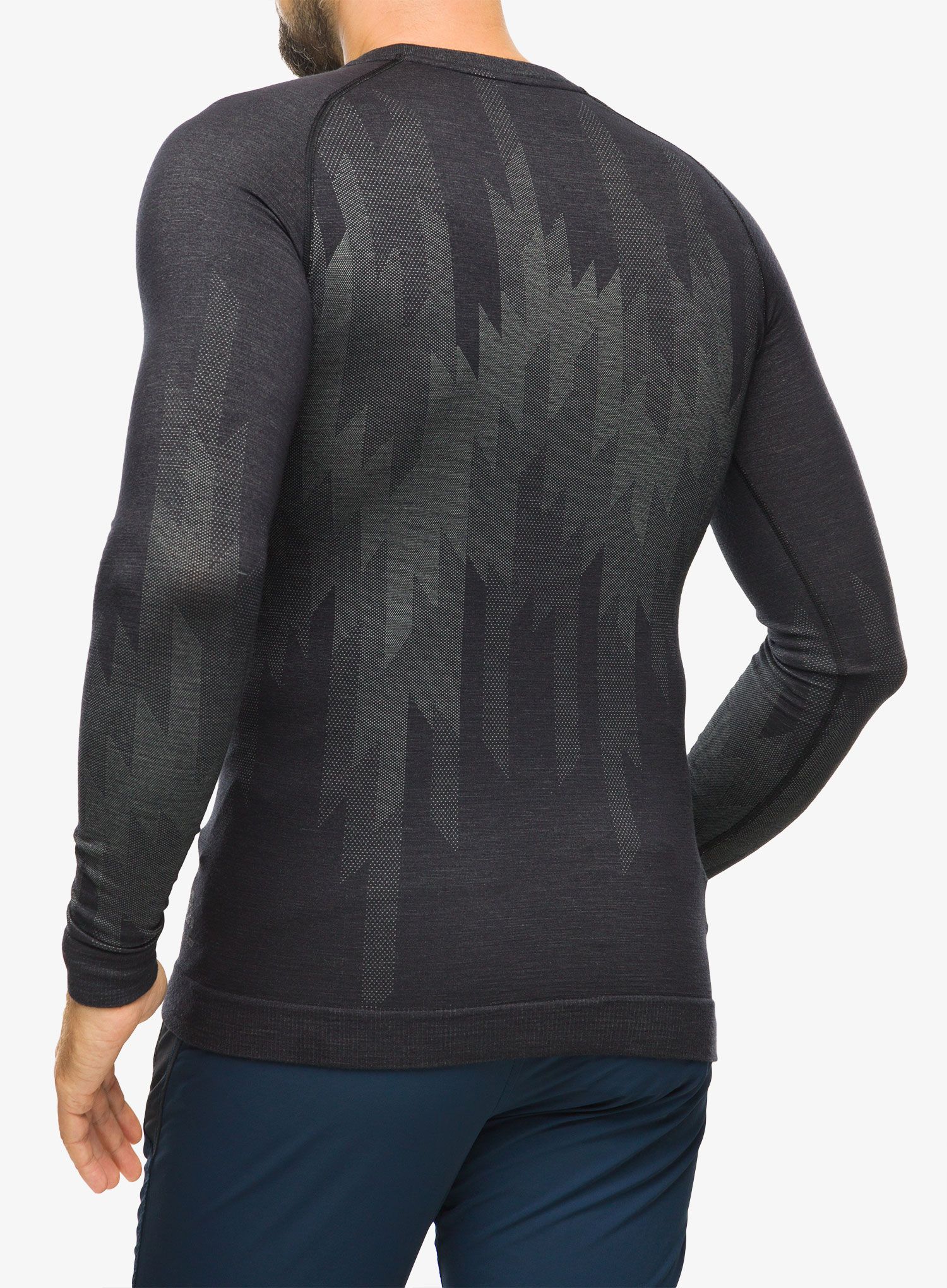 Funkční mikina Odlo Kinship PW 200 BL Top Crew Neck LS - black melange