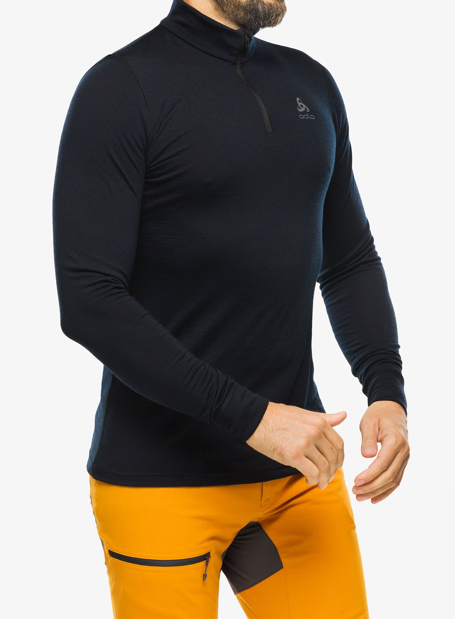 Funkční mikina Odlo Merino 200 BL Top Turtle Neck LS Half Zip - black