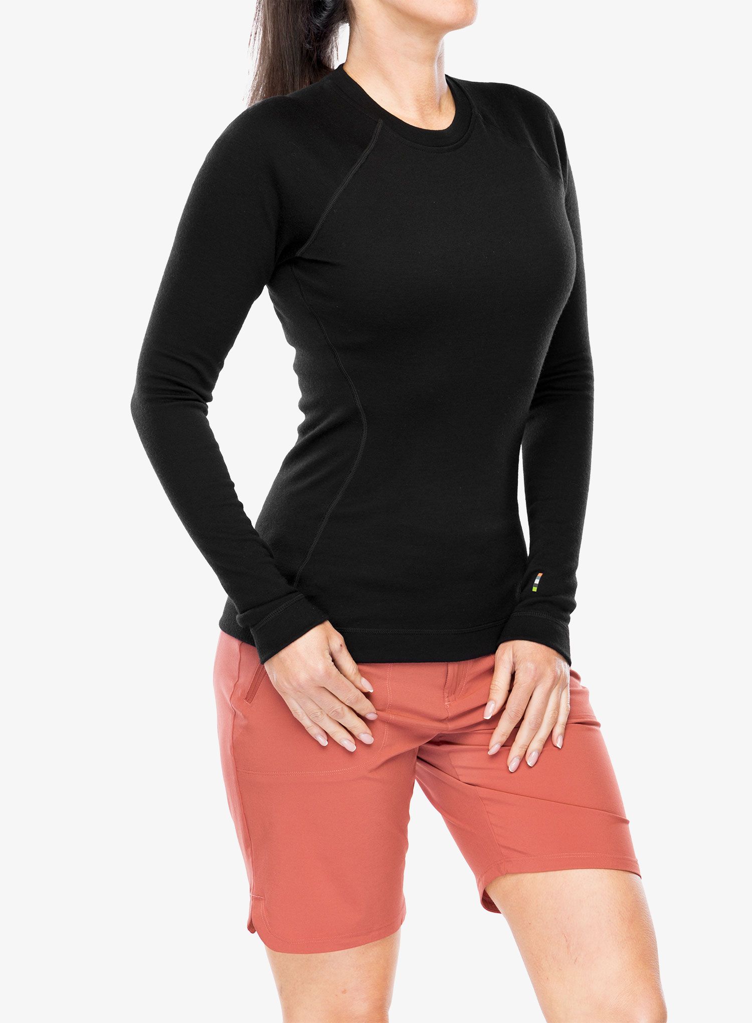 Dámská funkční mikina Smartwool Classic Thermal Merino BL Crew - black