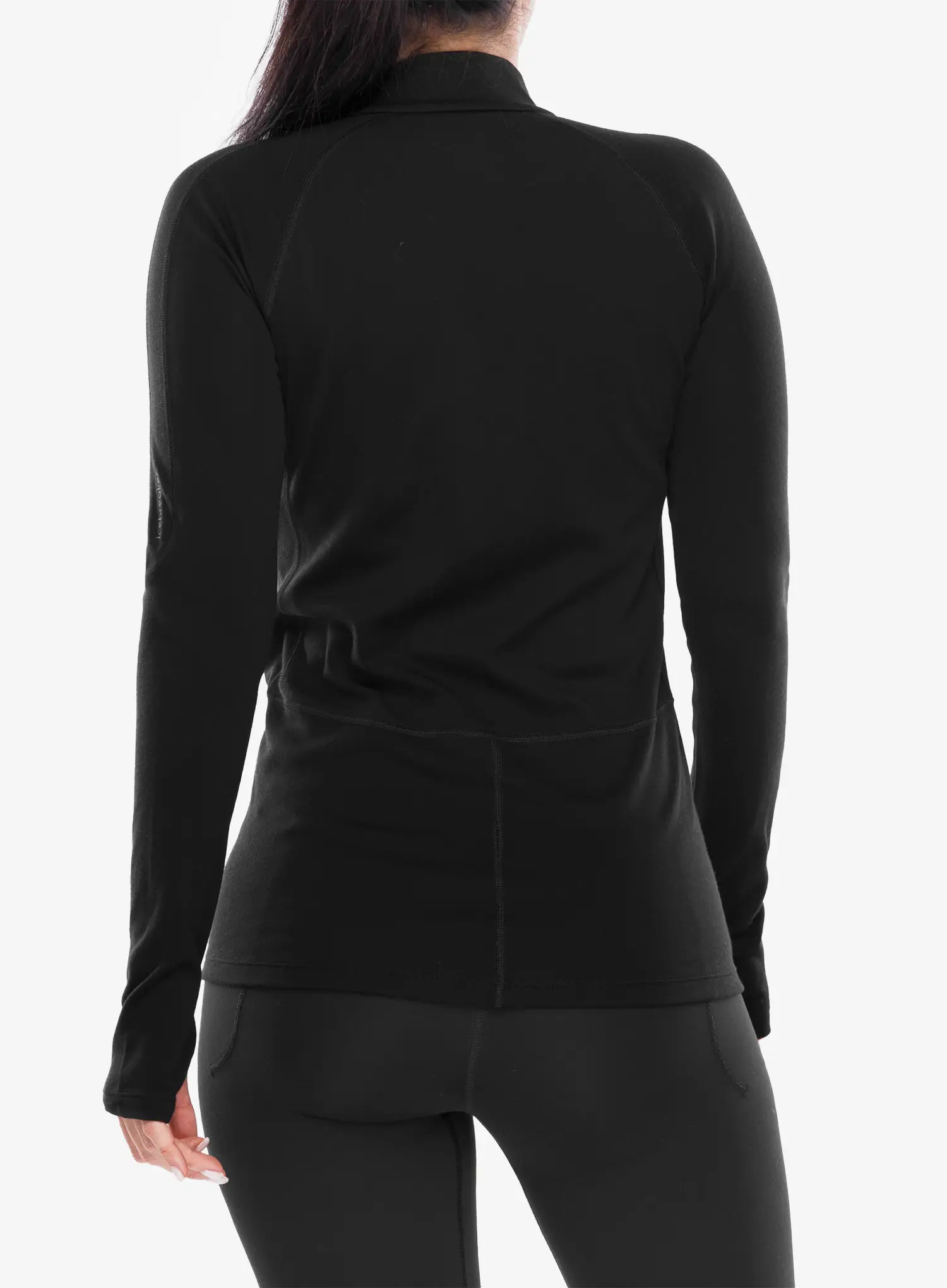 Dámská funkční mikina Icebreaker 300 MerinoFine Polar LS Half Zip - black