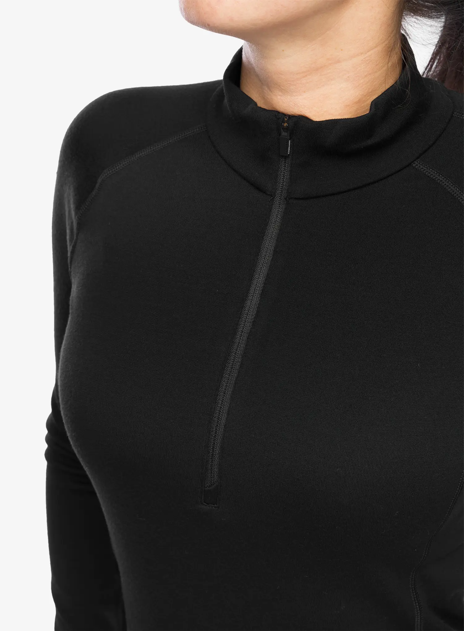 Dámská funkční mikina Icebreaker 300 MerinoFine Polar LS Half Zip - black