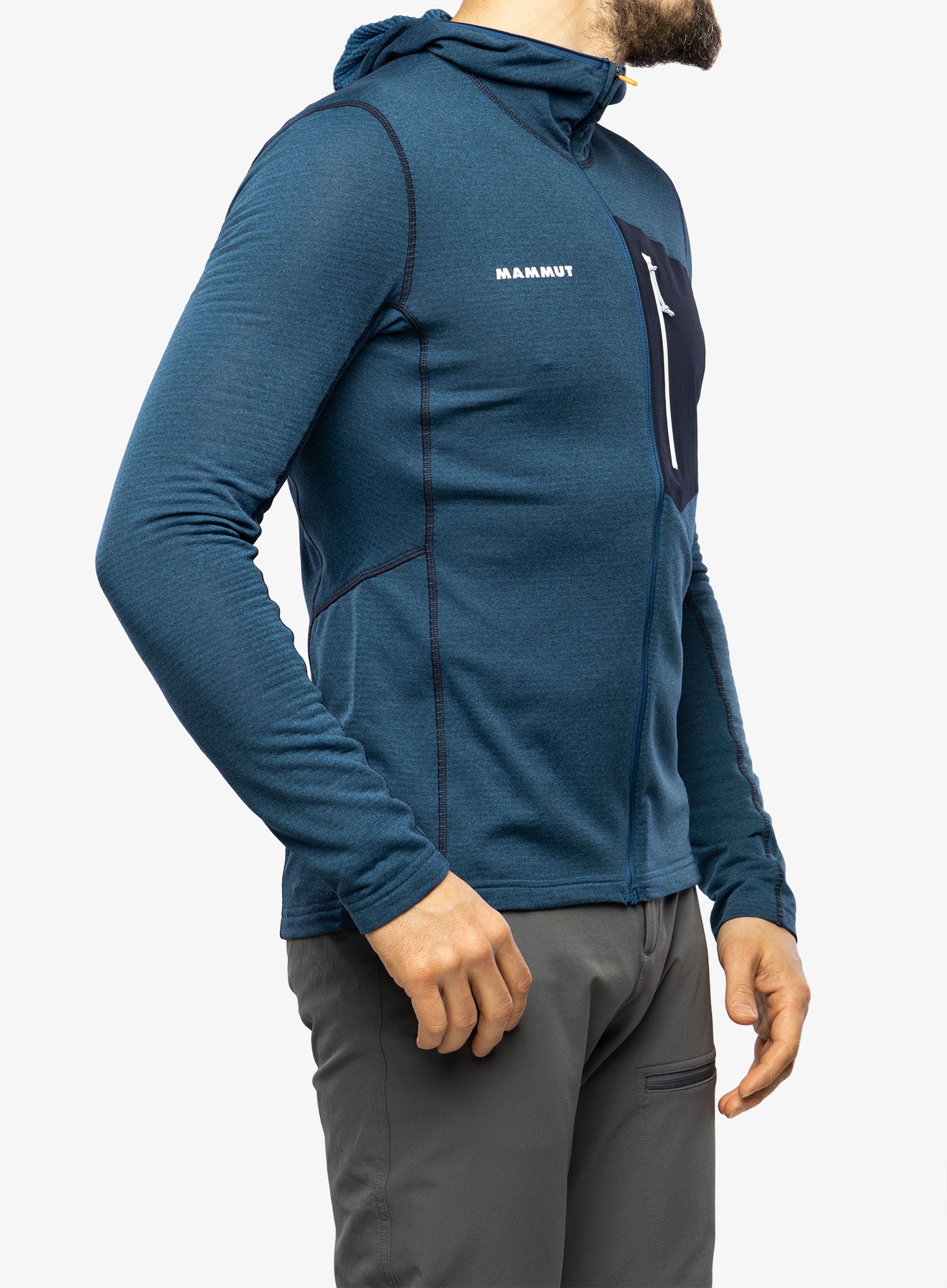Outdoorova mikina Mammut Aenergy Light ML Hooded Jacket - deep ice/marine