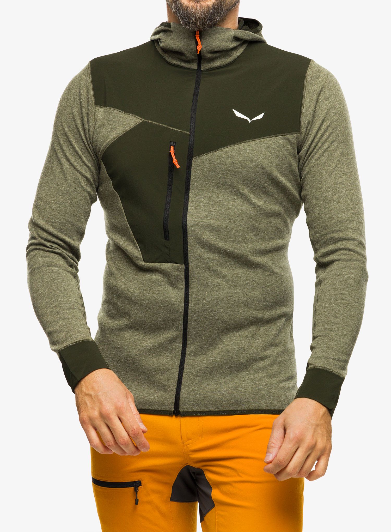 Outdoorova mikina Salewa Puez 2 Dry HD Jacket - dark olive
