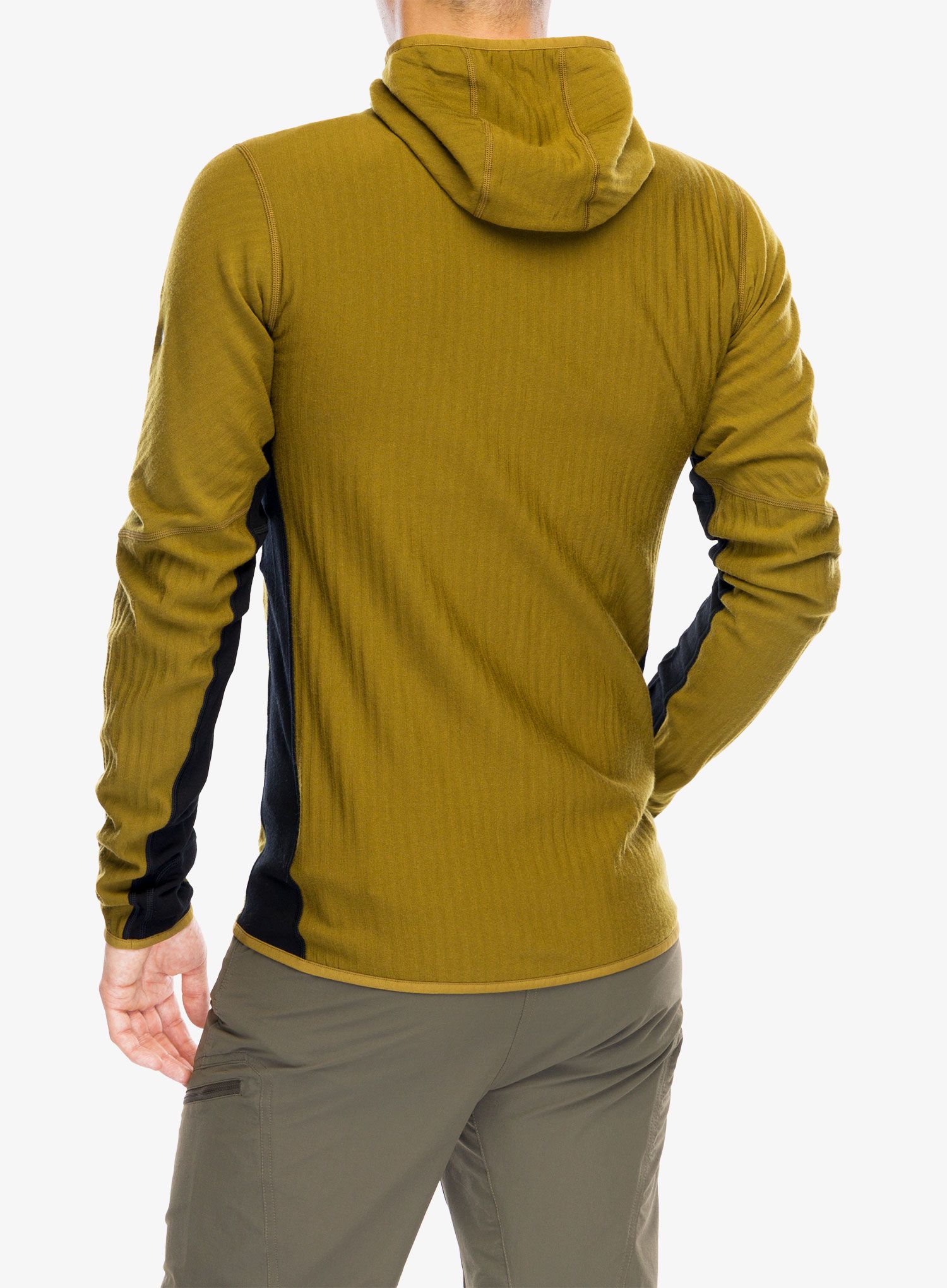 Mikina s kapucí Icebreaker Descender LS Zip Hood - algae/black/cb