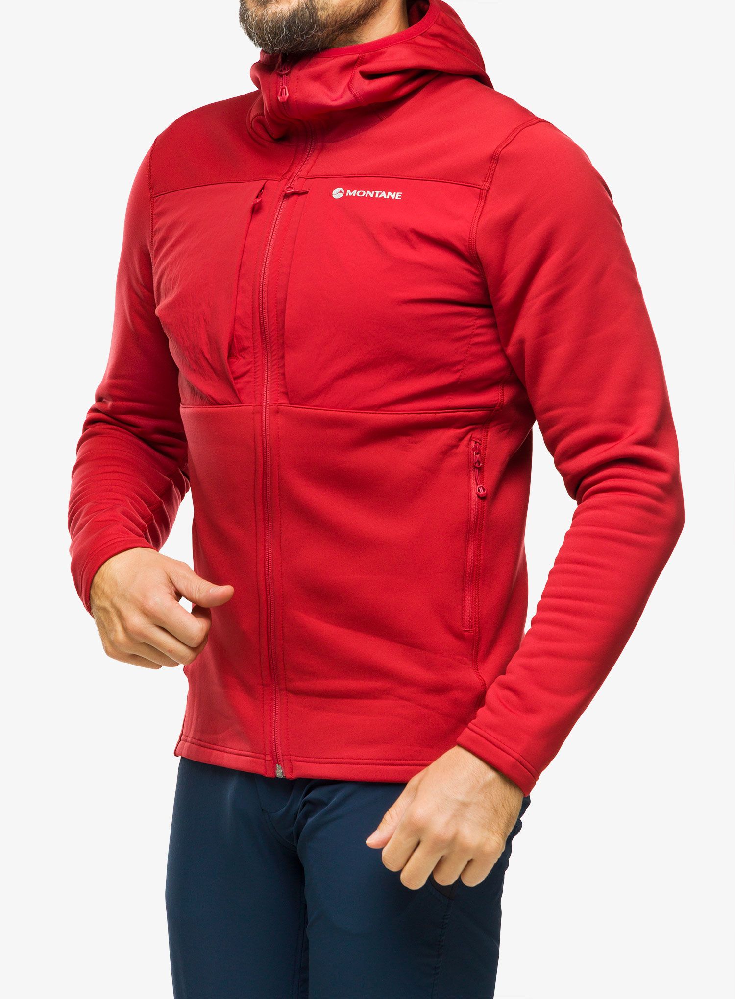 Mikina s kapucí Montane Fury XT Hoodie - acer red
