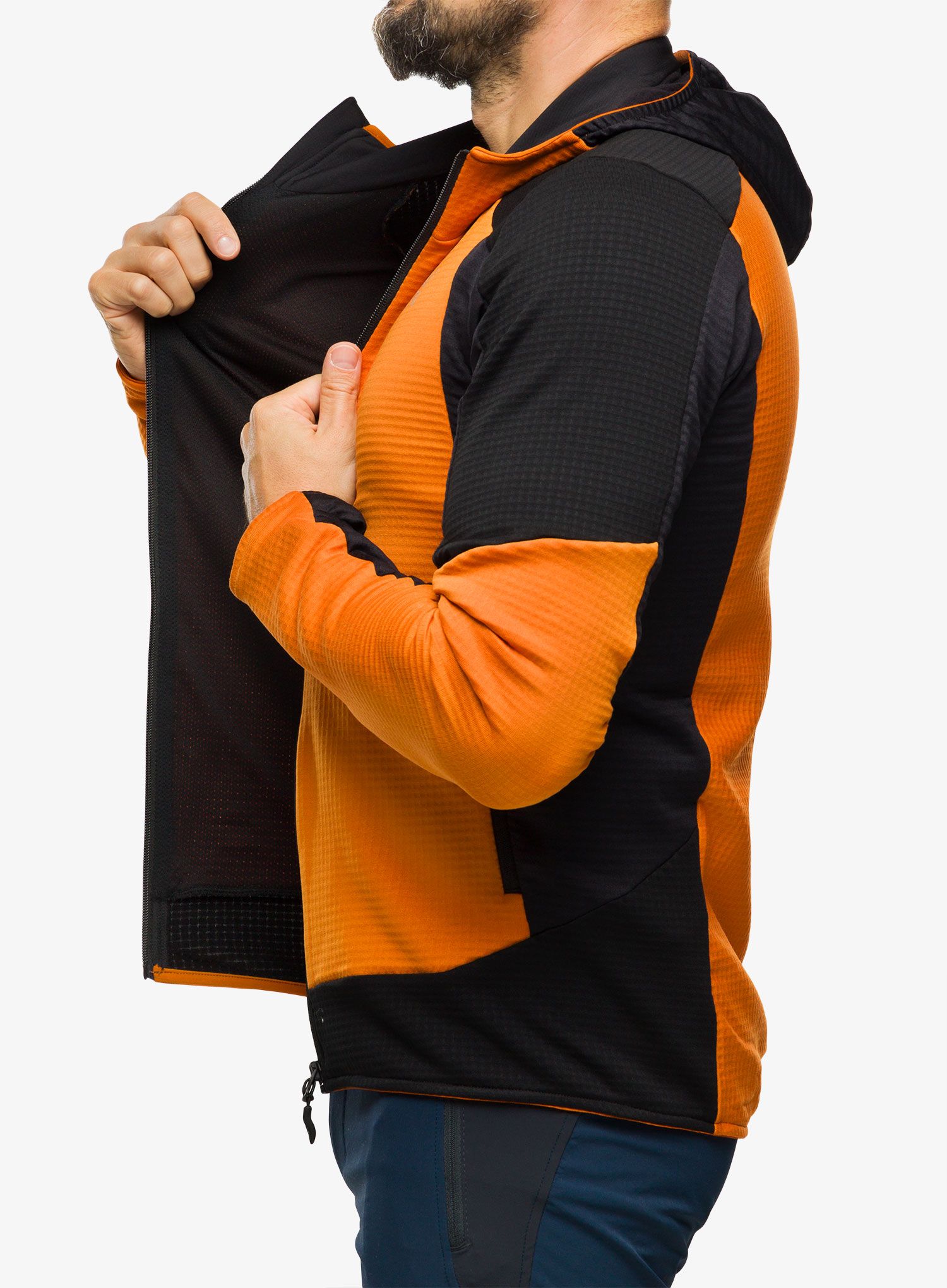 Mikina s kapucí Montura Stretch Color 2 Maglia - mandarine