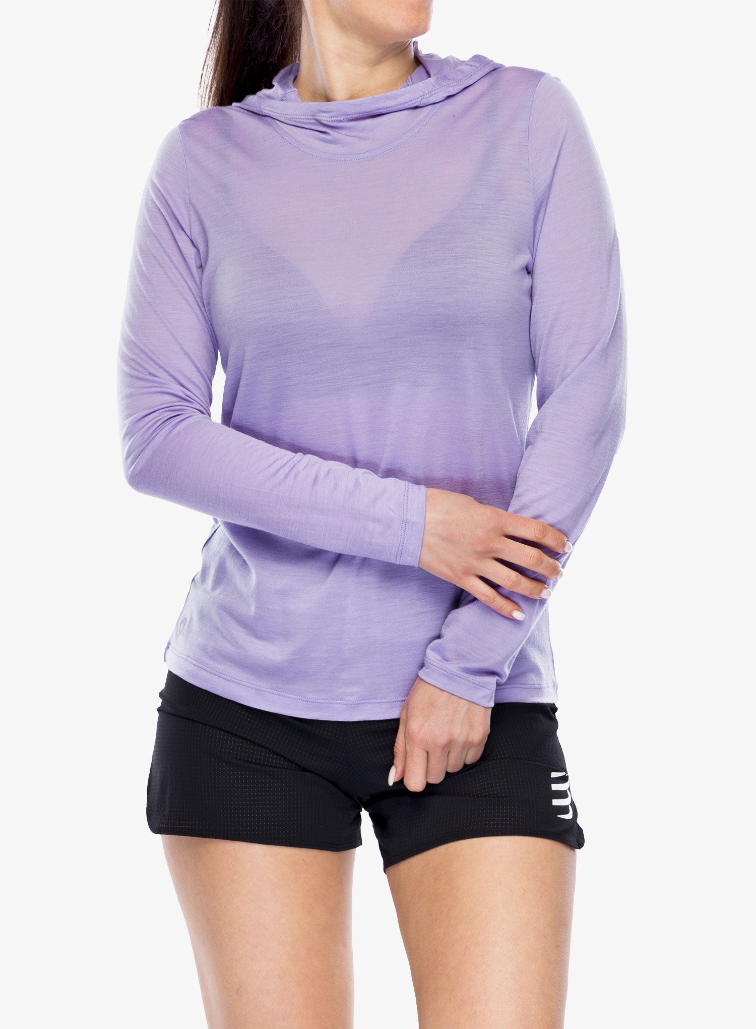 Dámská mikina s kapucí Smartwool Active Ultralite Hoodie - ultra violet