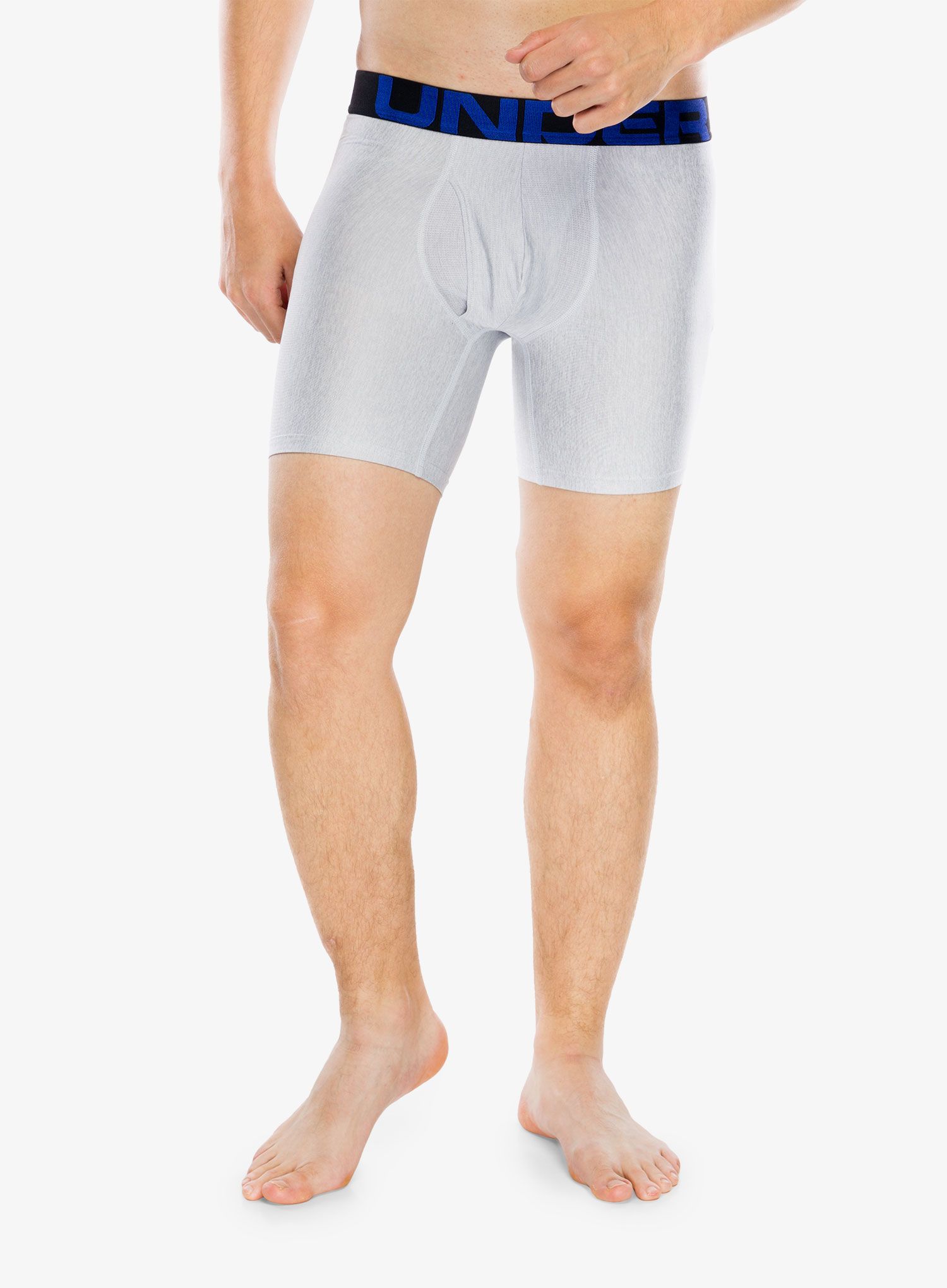 Boxerky Under Armour Tech 6in (2 szt.) - academy/mod gray heather