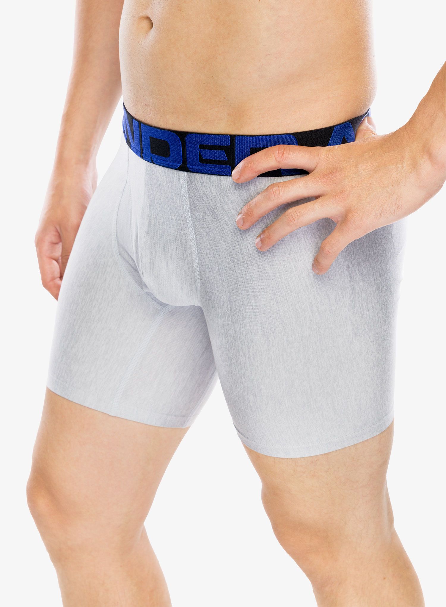 Boxerky Under Armour Tech 6in (2 szt.) - academy/mod gray heather