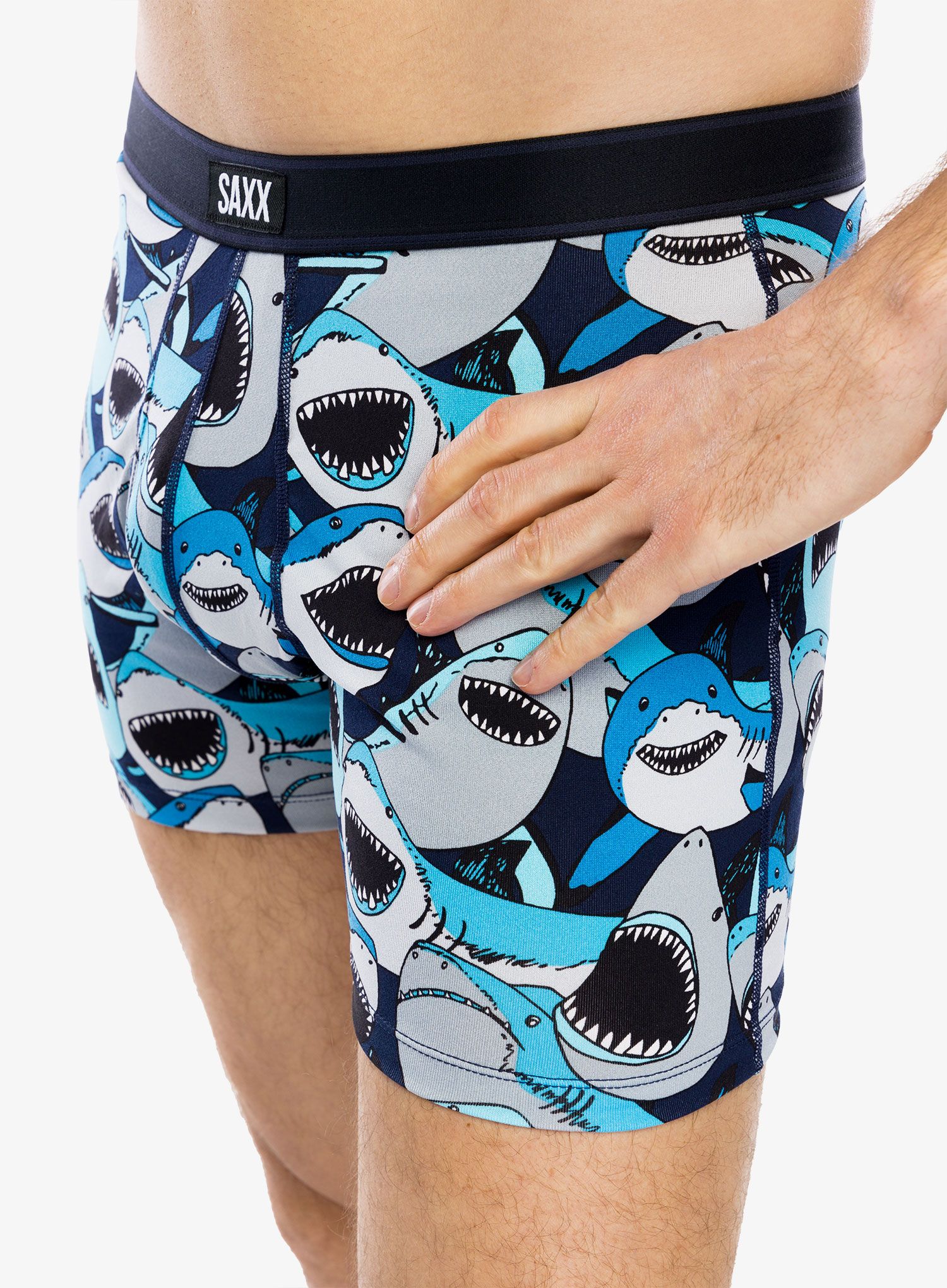 Funkční boxerky Saxx Daytripper Boxer Brief Fly - shark tank/navy
