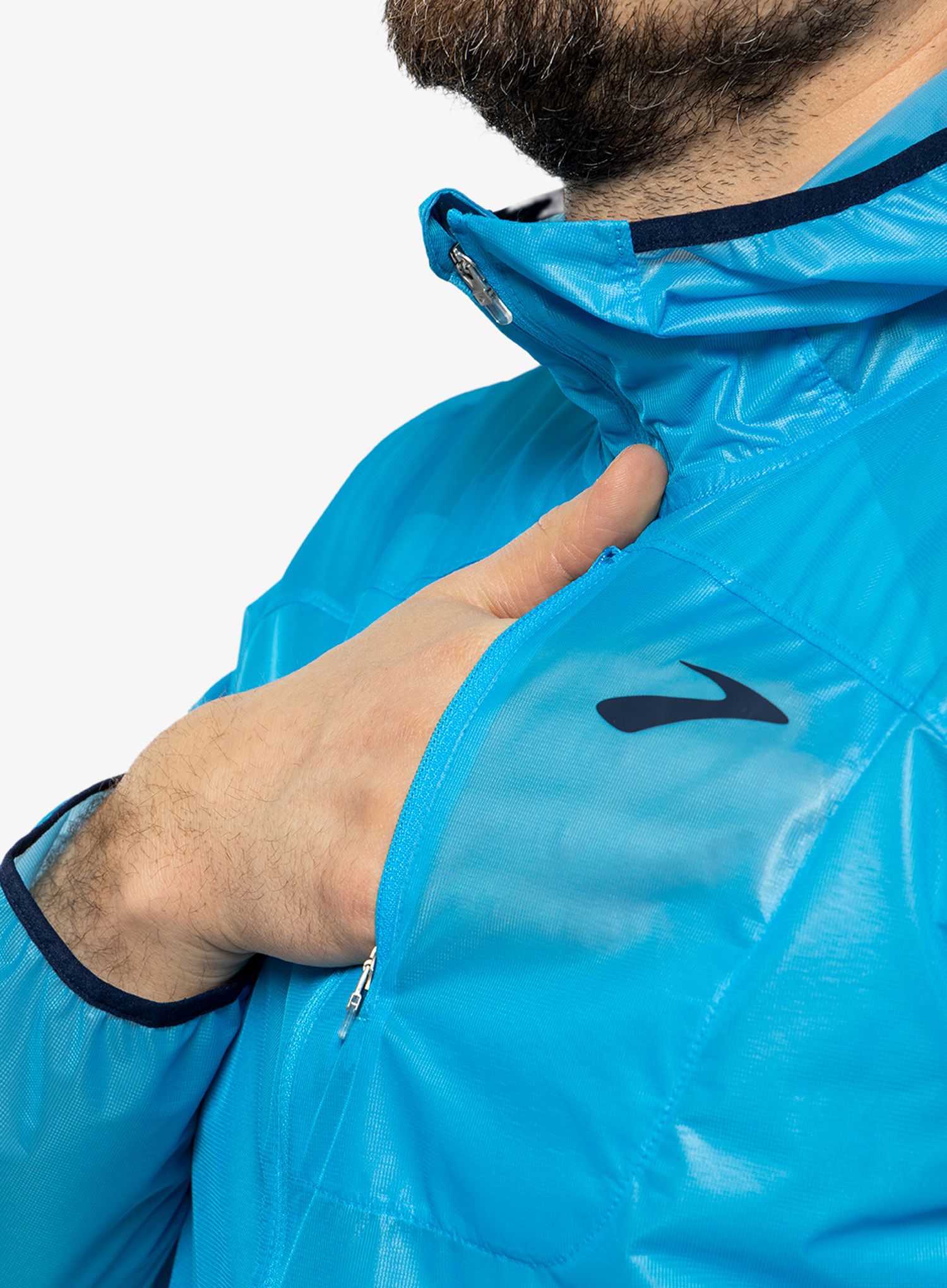 Bunda na běhání Brooks All Altitude Jacket - spring break/navy