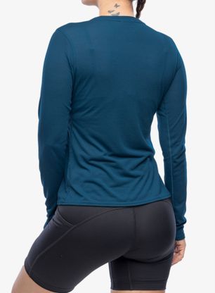 Dámská mikina bez kapuce Brooks Distance Long Sleeve 3.0 - htr ocean drive