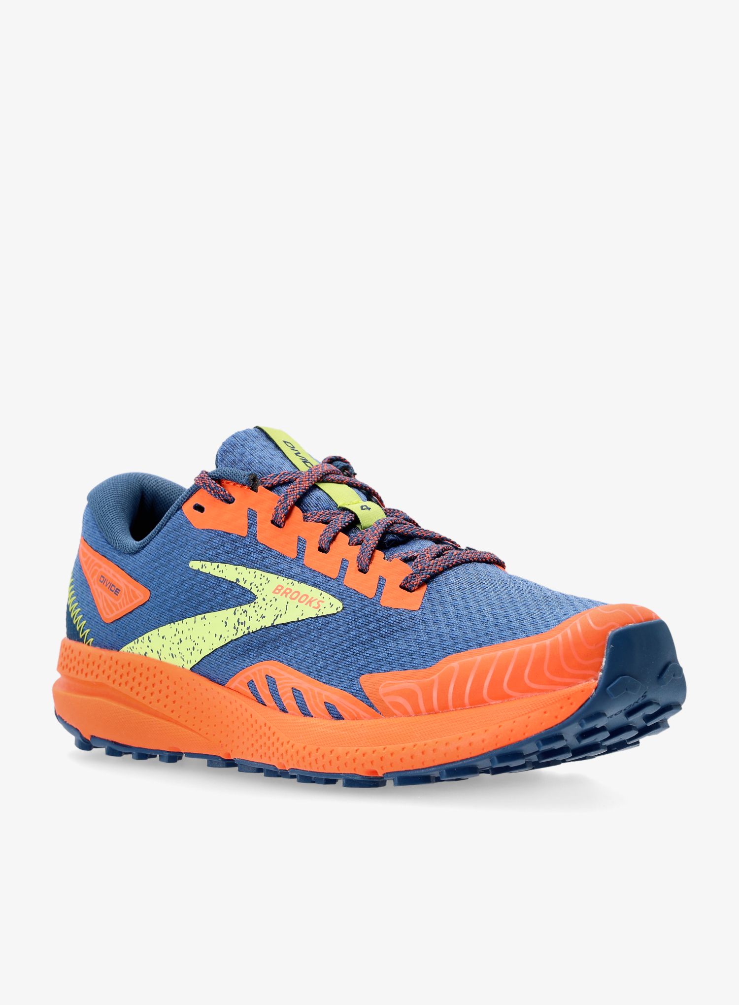 Trailové boty Brooks Divide 4 - navy/firecracker/sharp green