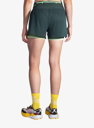 Běžecké kraťasy dámské Brooks High Point 3in 2-in-1 Short 2.0 - carbon/glacier green