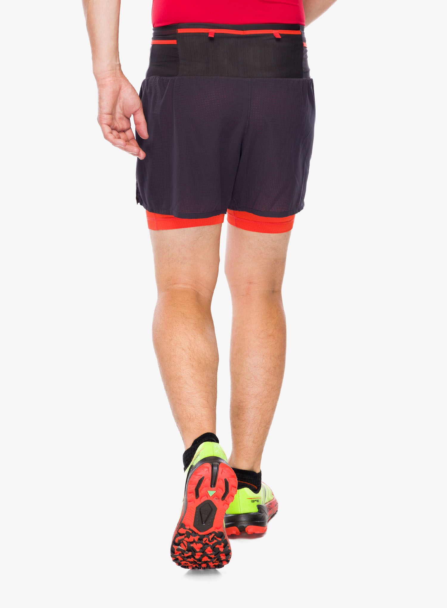 Běžecké kraťasy Brooks High Point 5in 2-in-1 Short 2.0 - phantom grey/cherry tomato