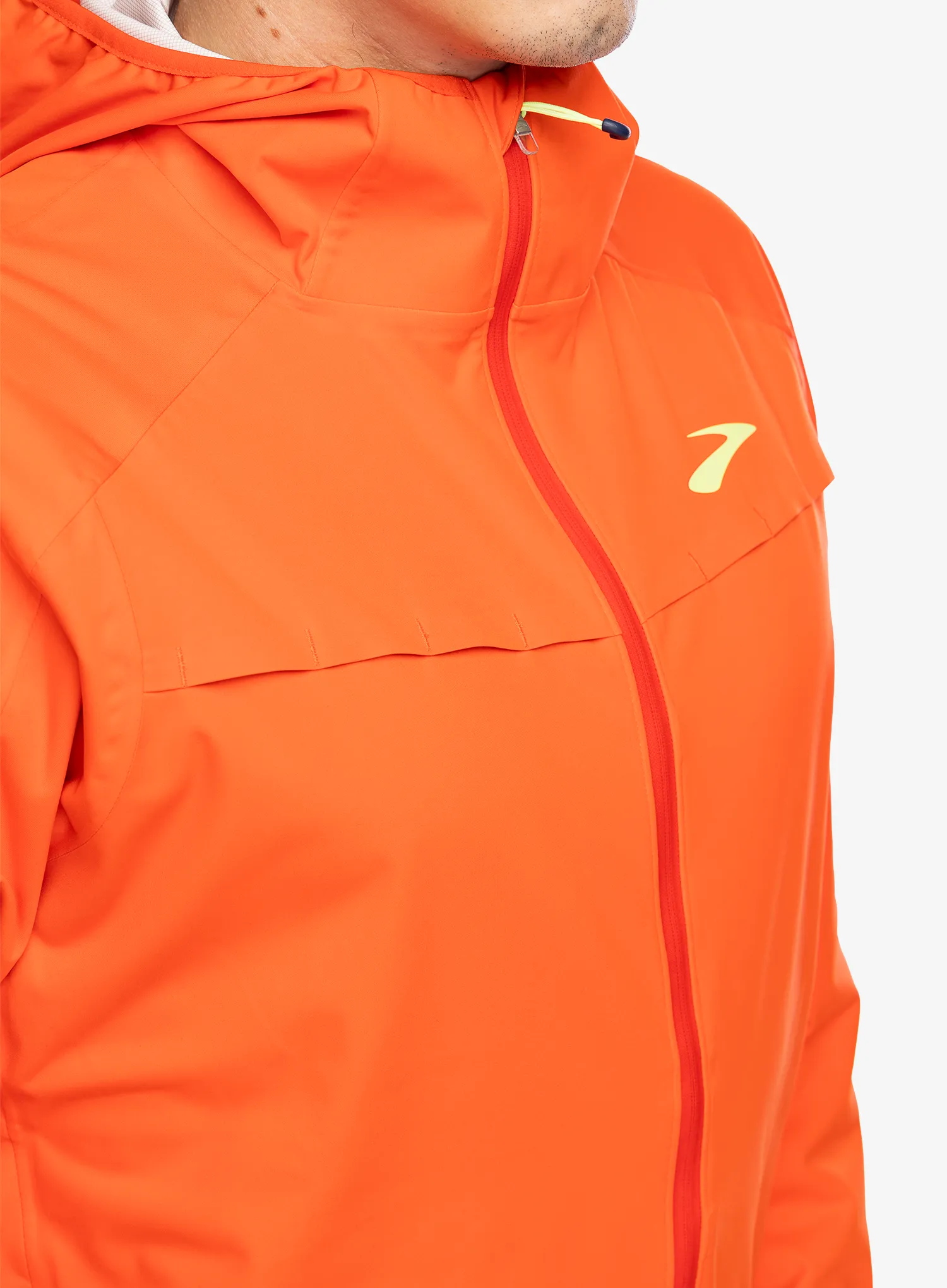 Bunda do deště Brooks High Point Waterproof Jacket - cherry tomato/phantom grey